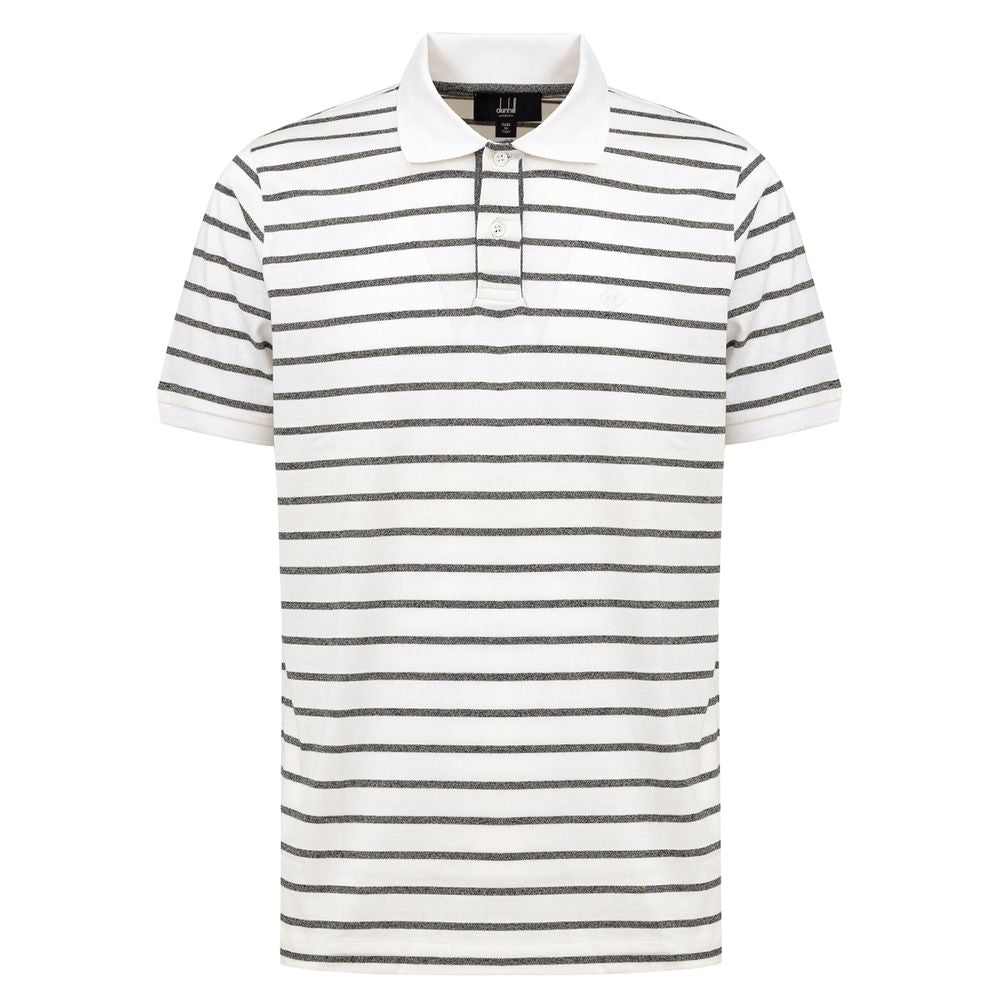 Dunhill White Cotton Polo Shirt - Sandy Store ByNet