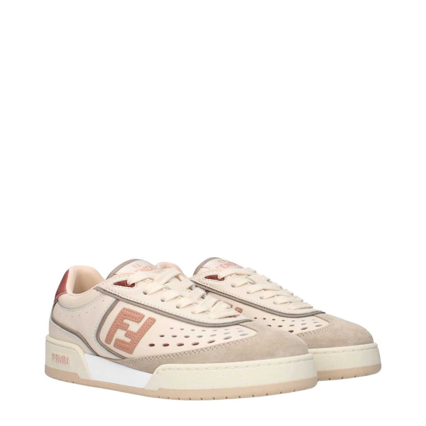 Fendi Beige Leather Low Tops – EU35.5/US5.5 par Fendi | Disponible sur Sandy Store ByNet