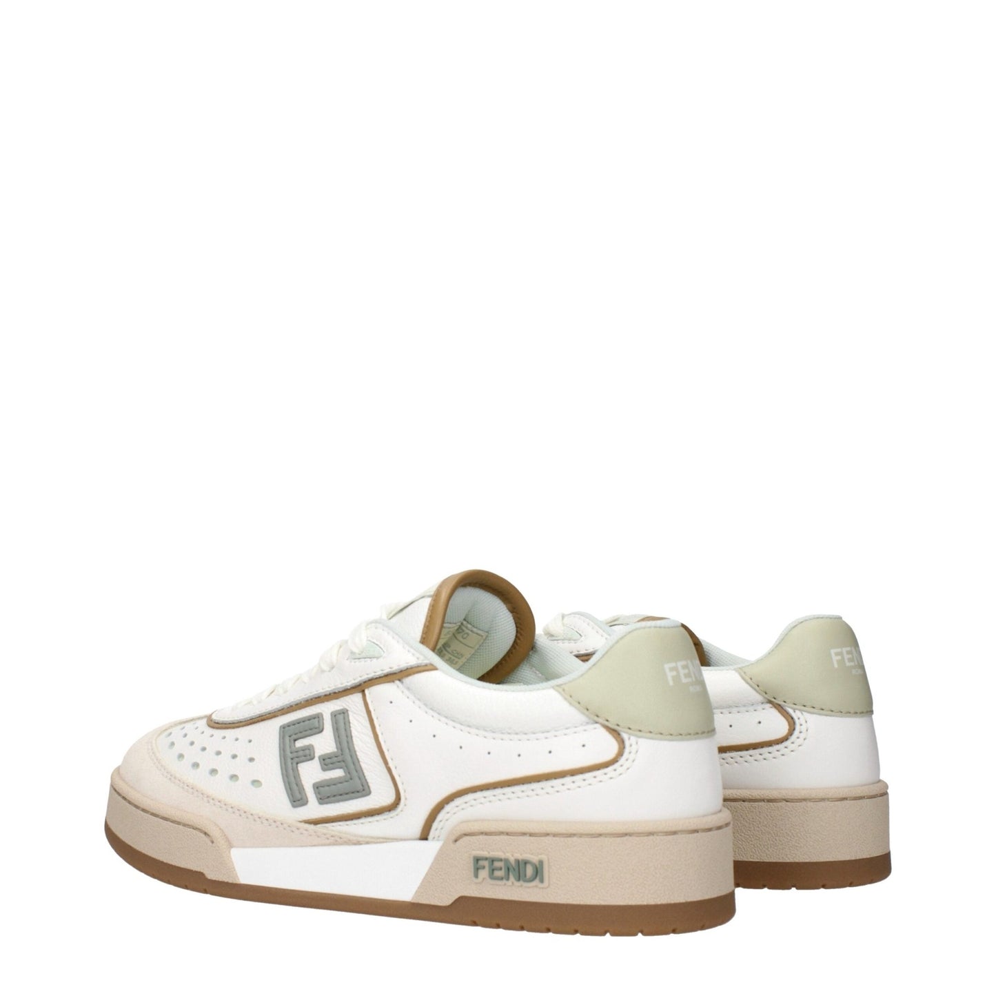 Fendi White Leather Low Tops – EU36.5/US6.5 par Fendi | Disponible sur Sandy Store ByNet