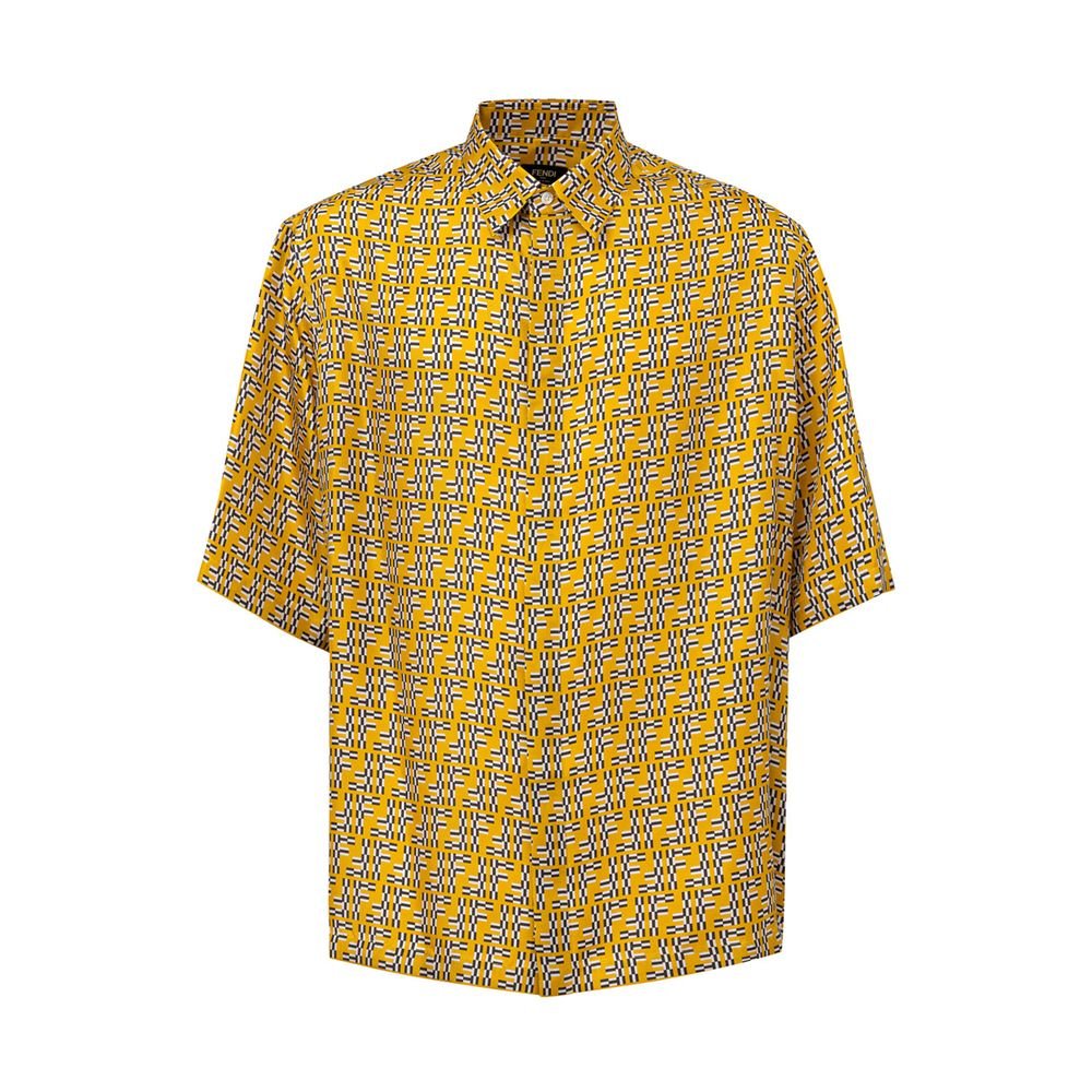 Fendi Yellow Silk Shirt - Sandy Store ByNet