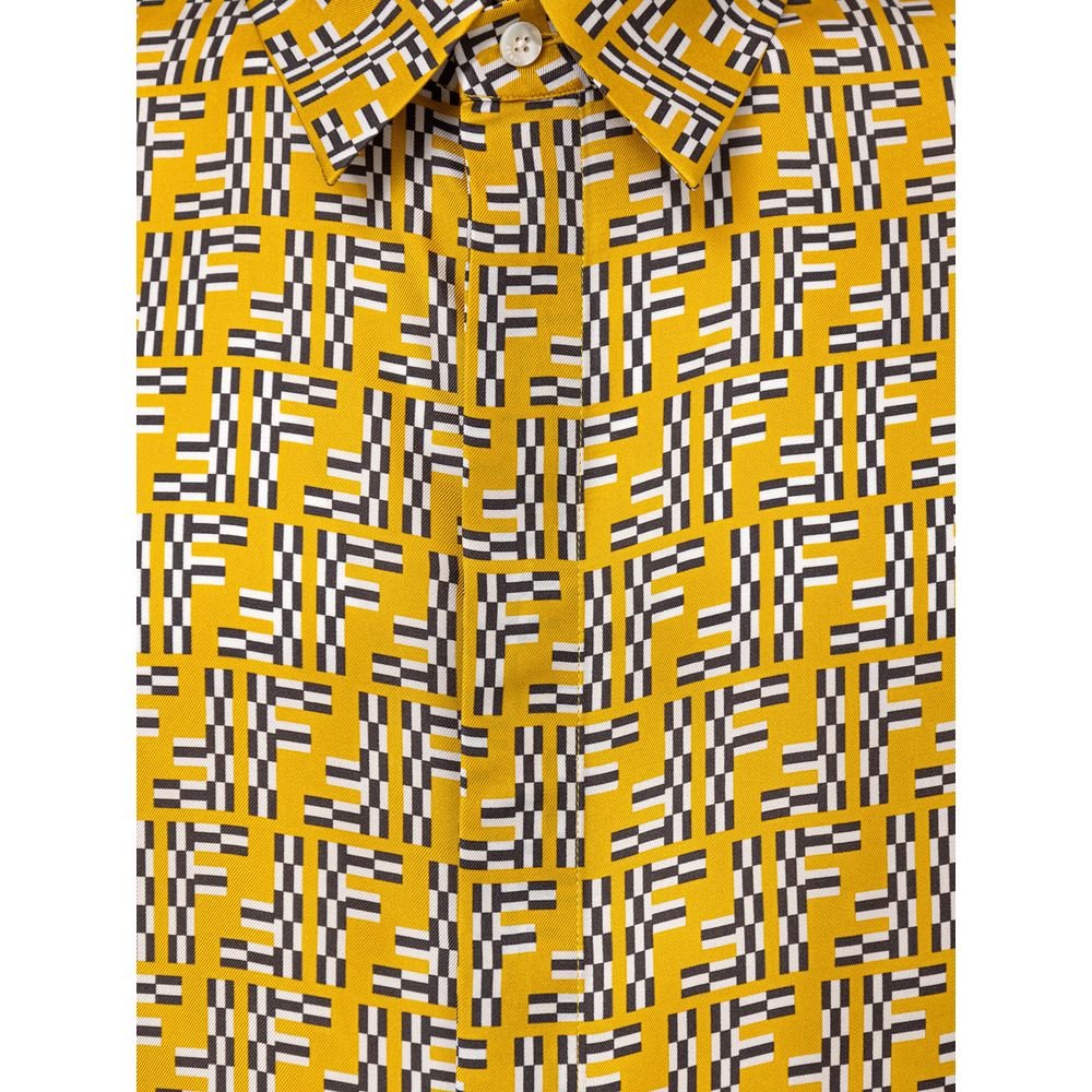 Fendi Yellow Silk Shirt - Sandy Store ByNet
