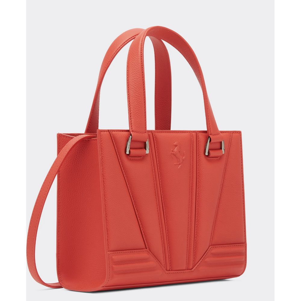Ferrari Red Leather Handbag - Sandy Store ByNet