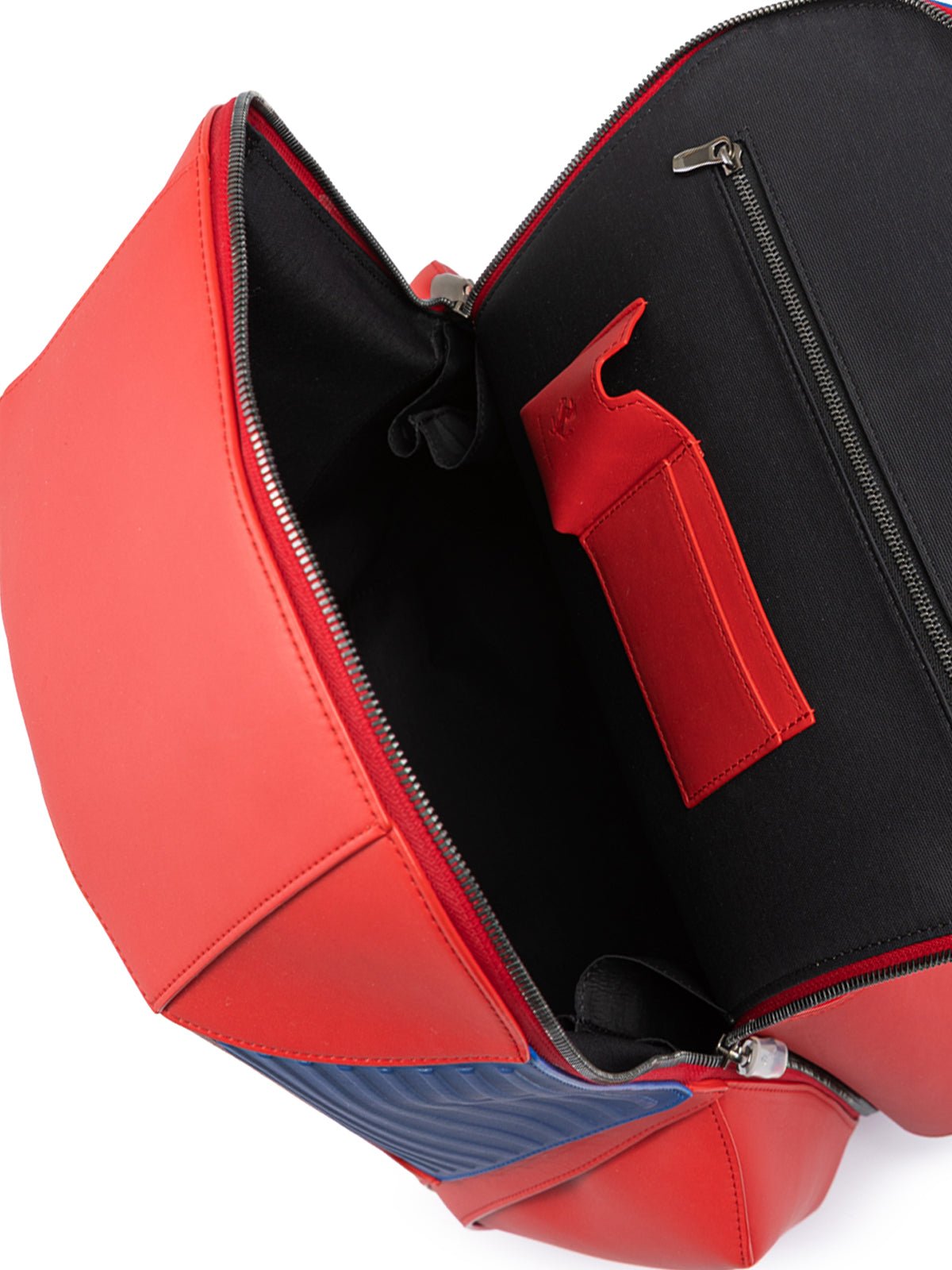 Ferrari Red Leather Technical Backpack – par Ferrari | Disponible sur Sandy Store ByNet