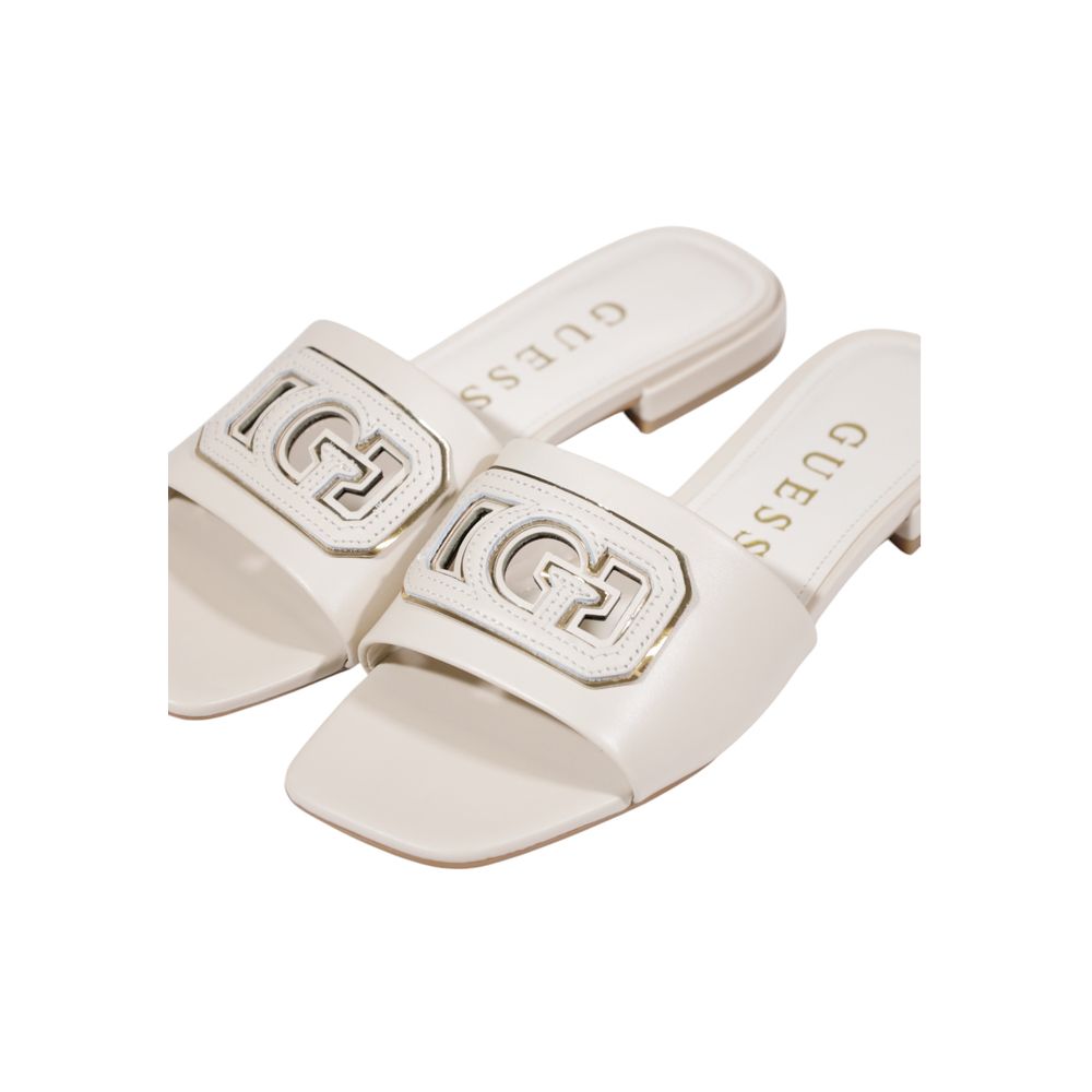 Guess Cream Leather Sandal – EU37/US7 par Guess | Disponible sur Sandy Store ByNet