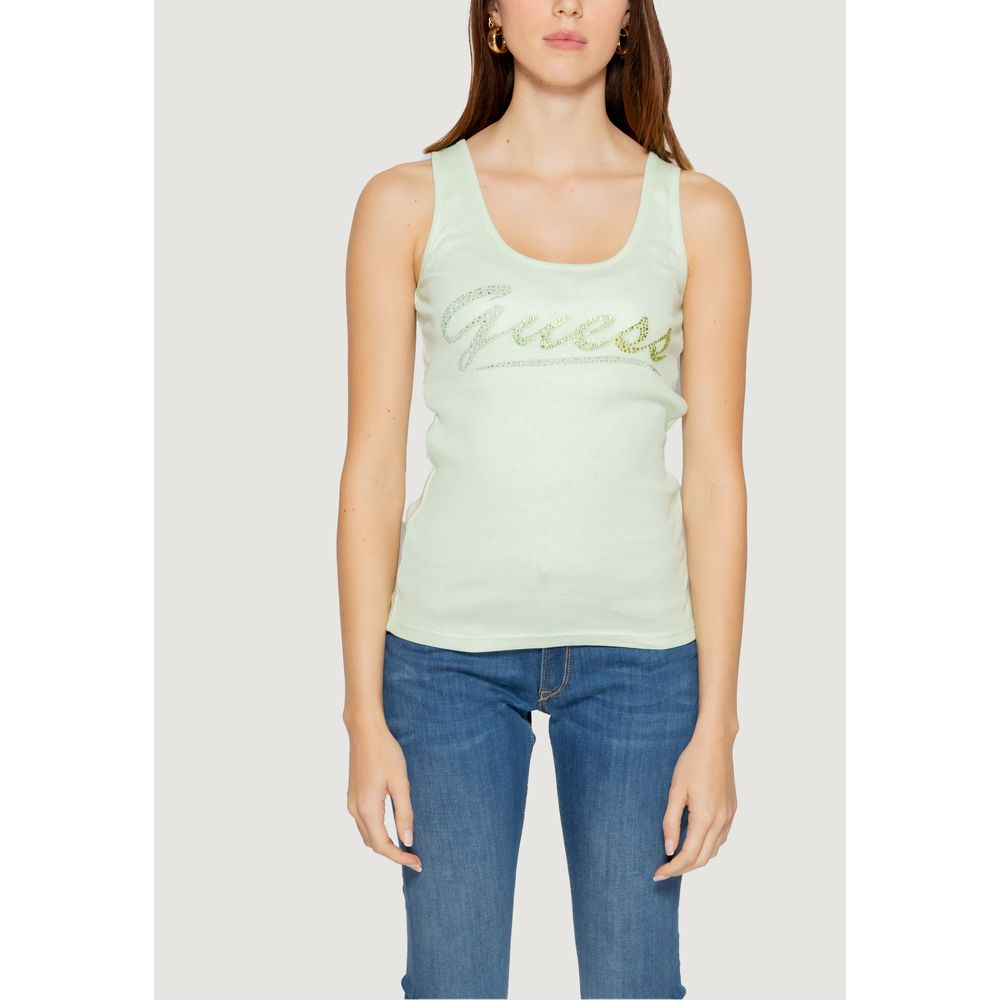 Guess Turquoise Cotton Tops & T-Shirt - Sandy Store ByNet