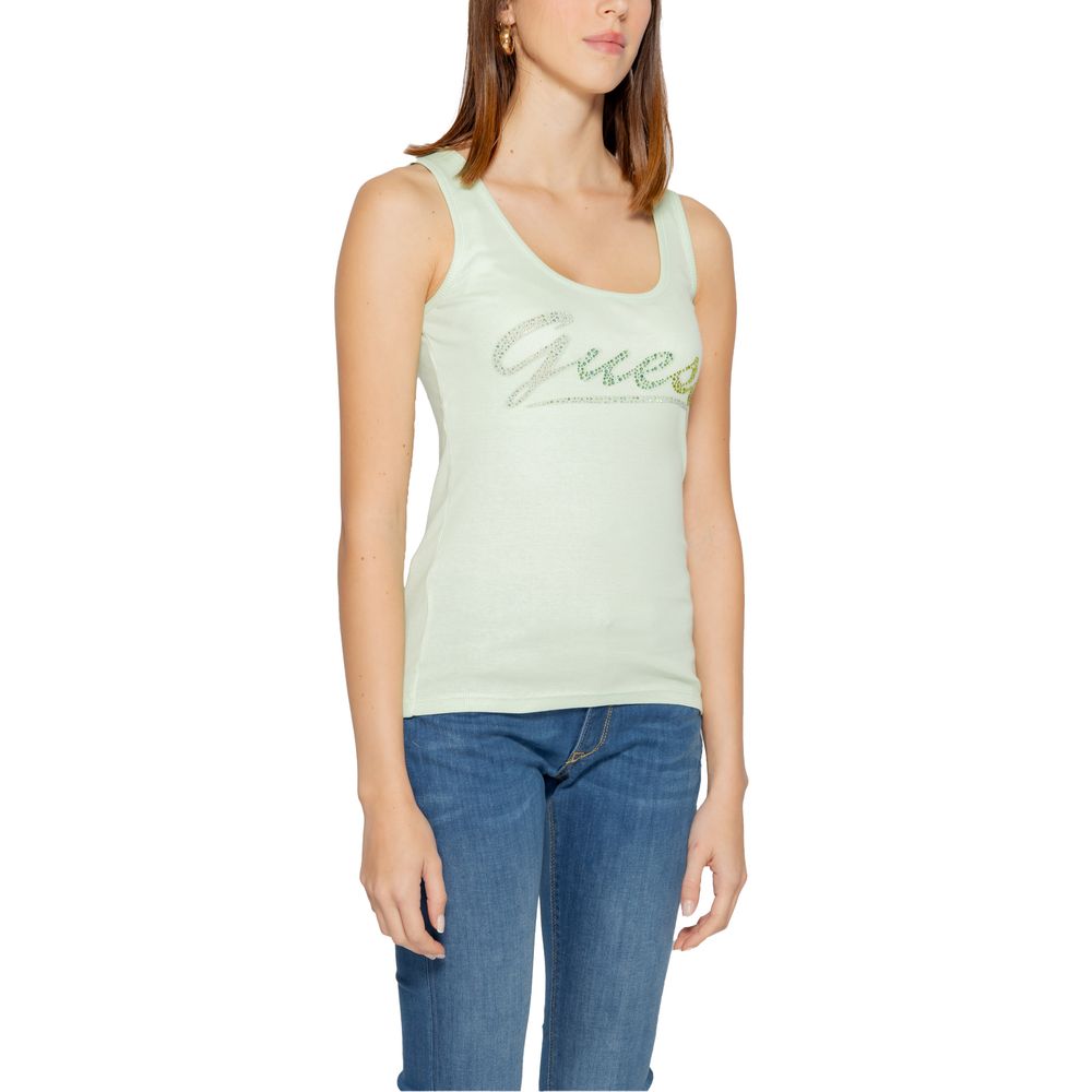 Guess Turquoise Cotton Tops & T-Shirt - Sandy Store ByNet