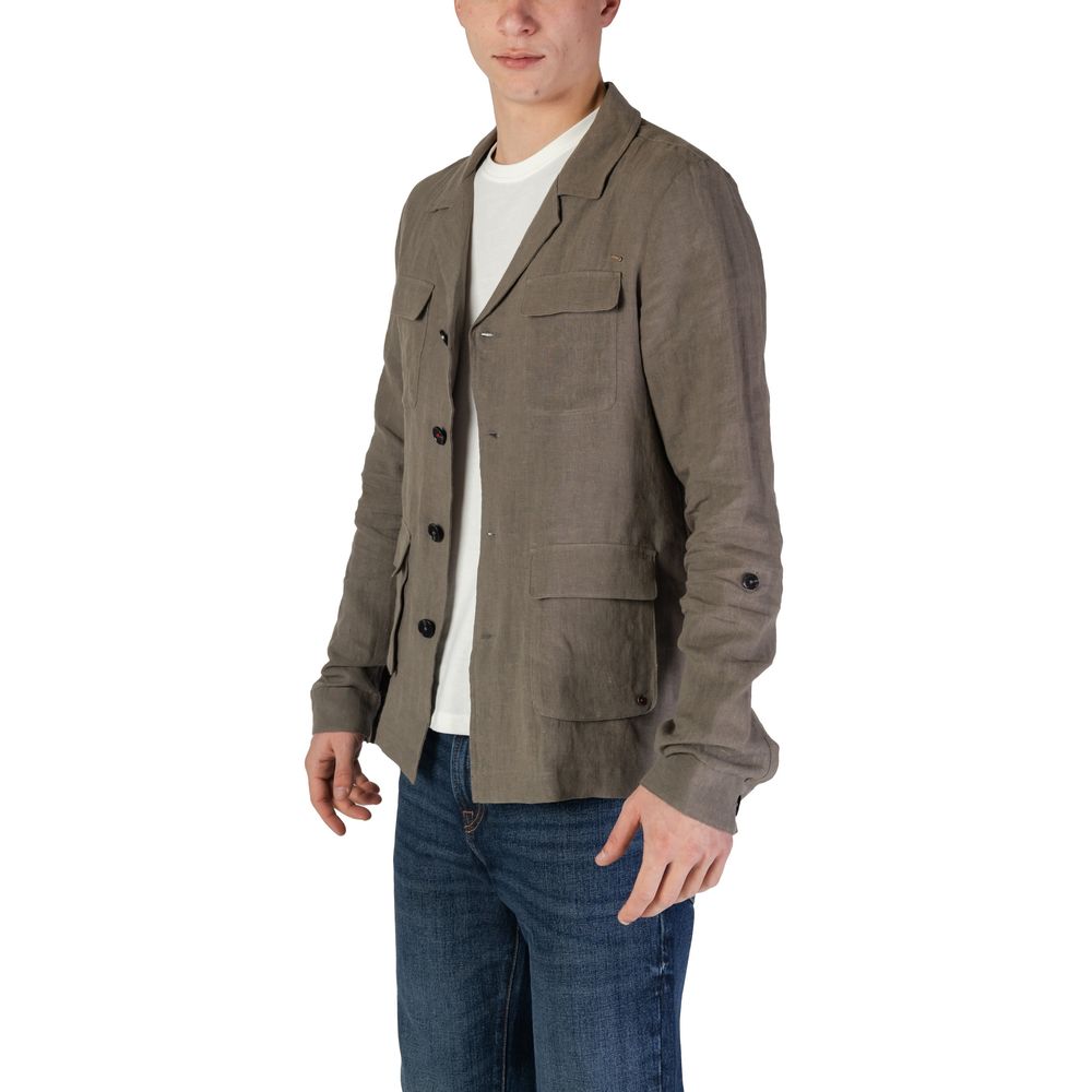 In My Hood Green Linen Blazer – IT48 | L par In My Hood | Disponible sur Sandy Store ByNet