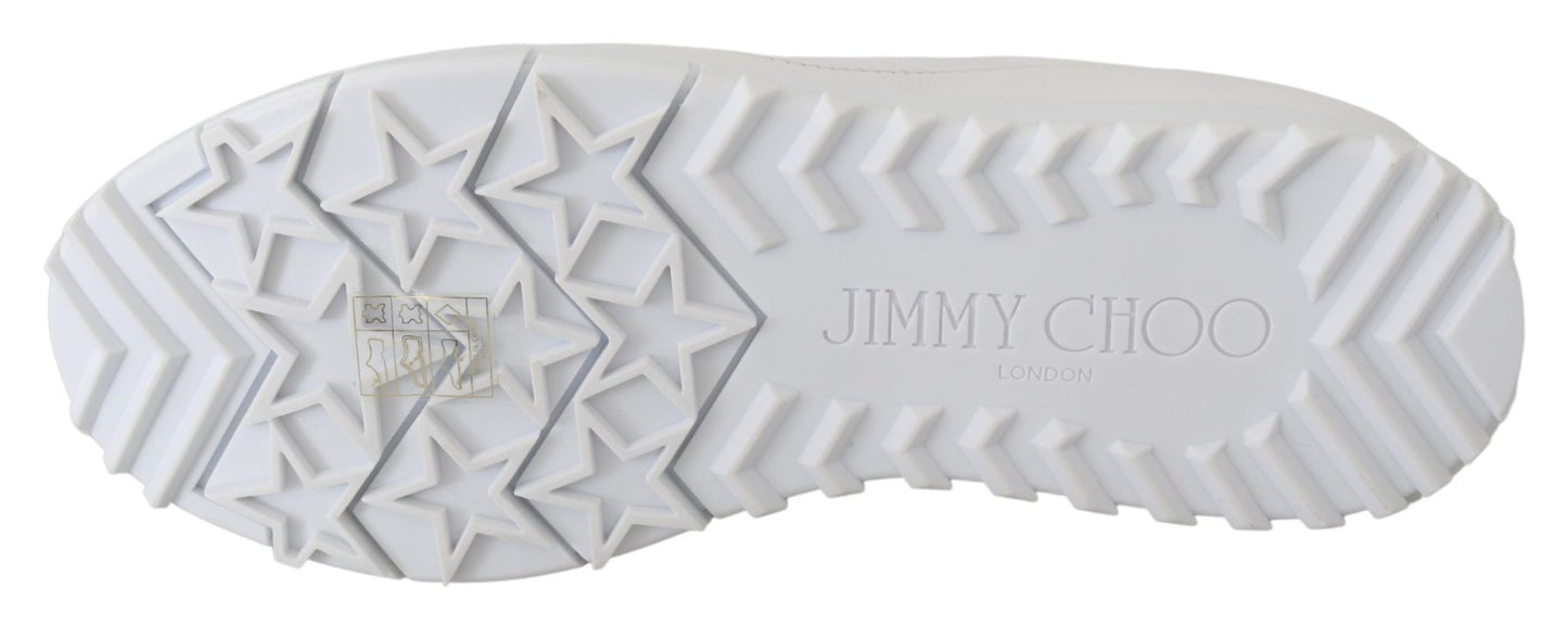 Jimmy Choo Elegant White Leather Sneakers - Sandy Store ByNet