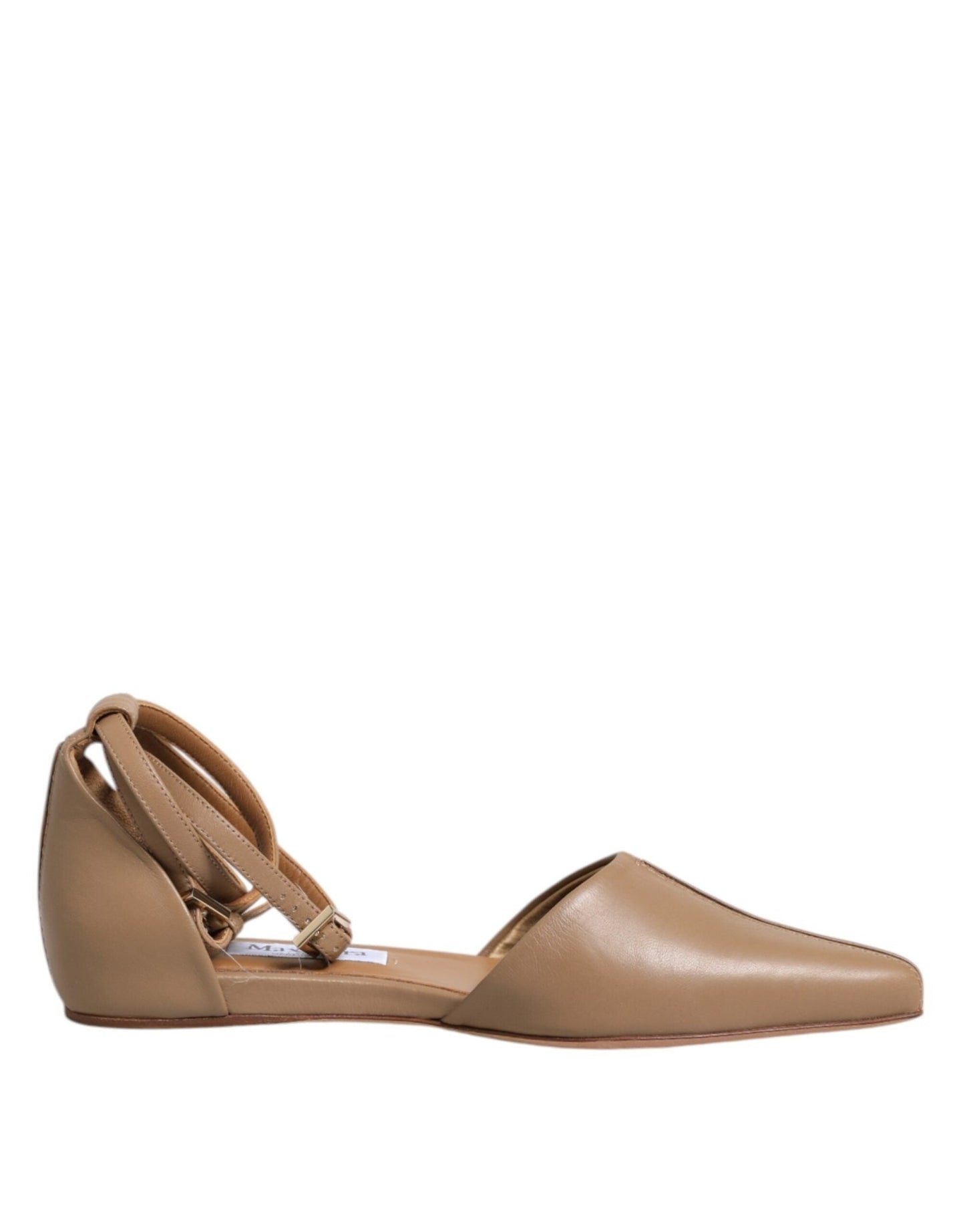 Max Mara Beige Leather Pointed Toe Sandals Ballet Flat Shoes – EU37/US6.5 par Max Mara | Disponible sur Sandy Store ByNet