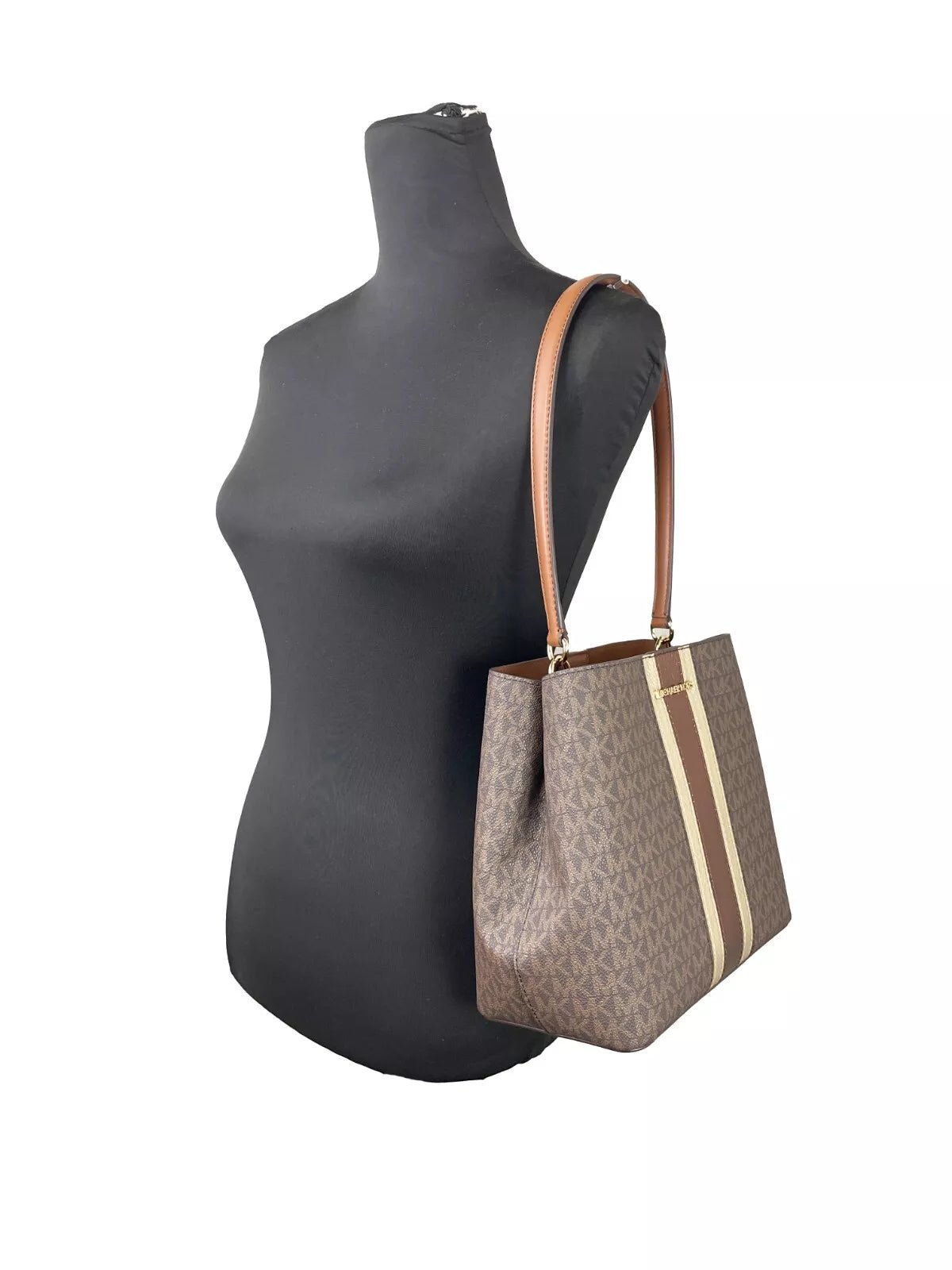 Michael Kors Medium Pratt Bucket Shoulder Bag Purse Brown - Sandy Store ByNet