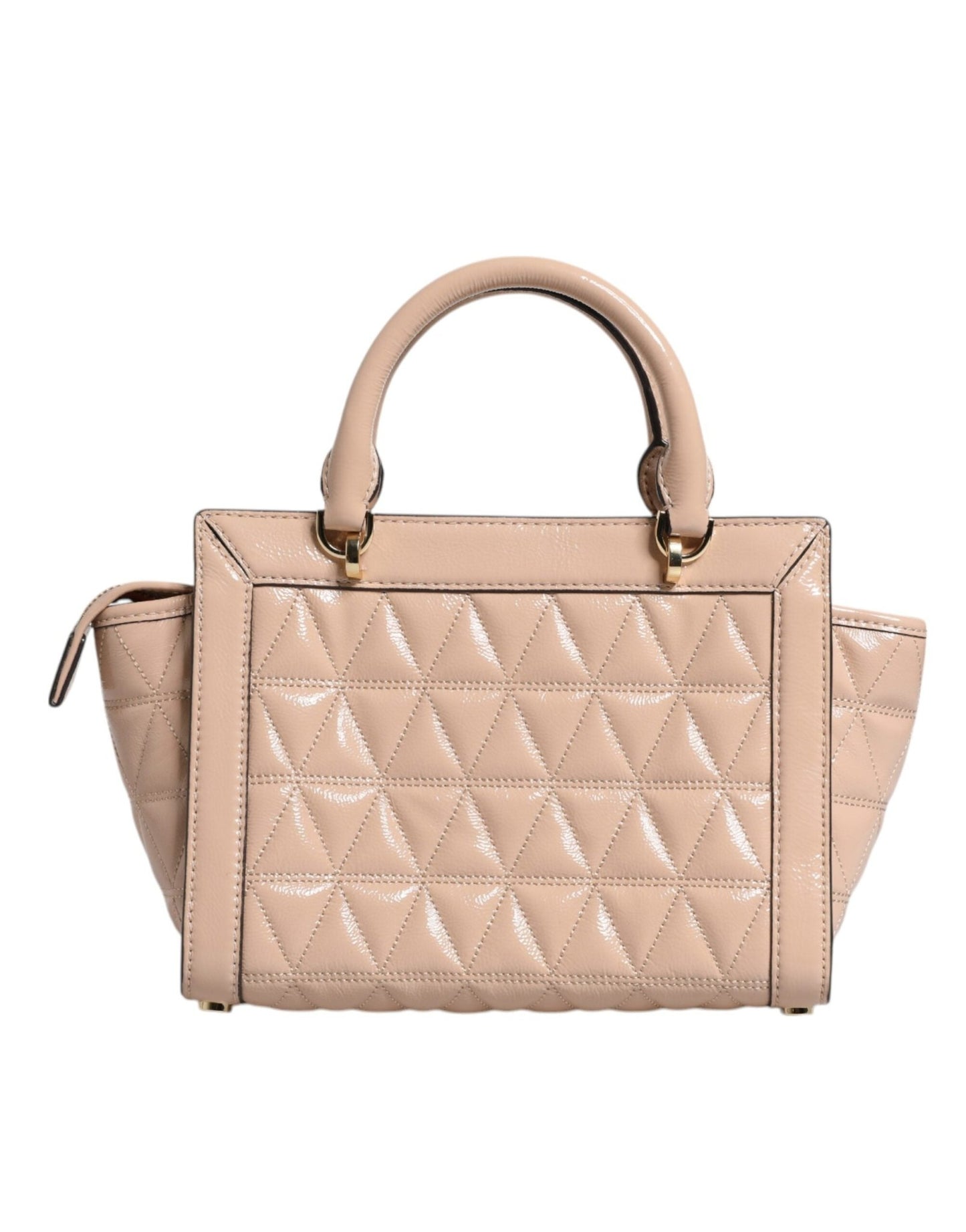 Michael Kors Peach Quilted Leather Logo Crossbody VIVIANNE Messenger Bag - Sandy Store ByNet