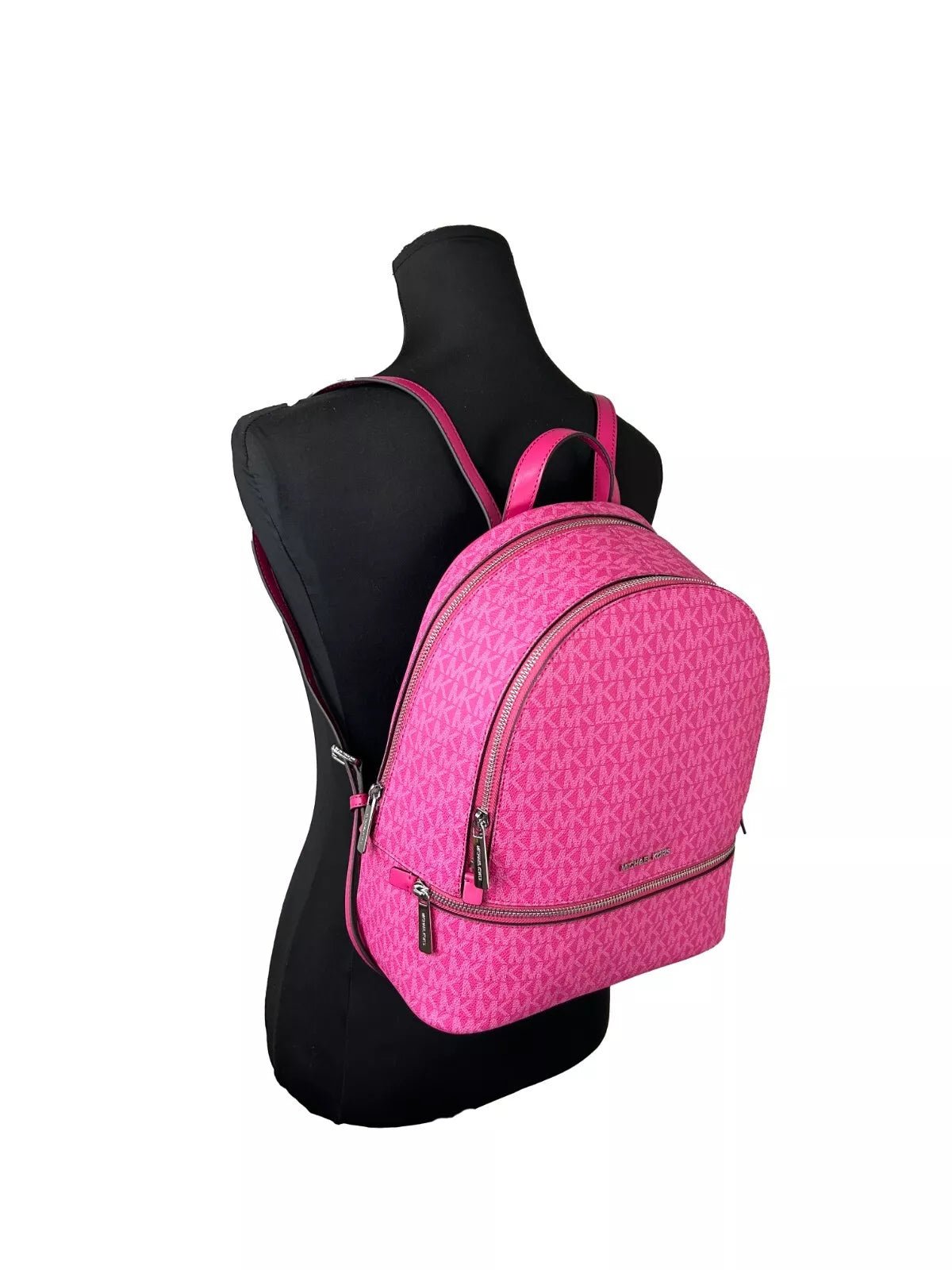 Michael Kors Rhea Medium PVC Backpack Bookbag Dragon Fruit - Sandy Store ByNet