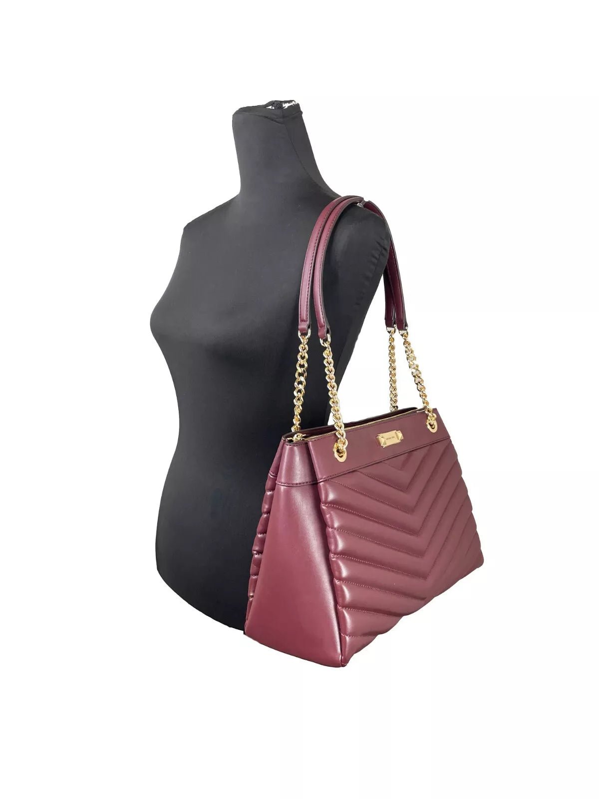 Michael Kors Whitney Medium Chain Shoulder Bag Purse Oxblood - Sandy Store ByNet