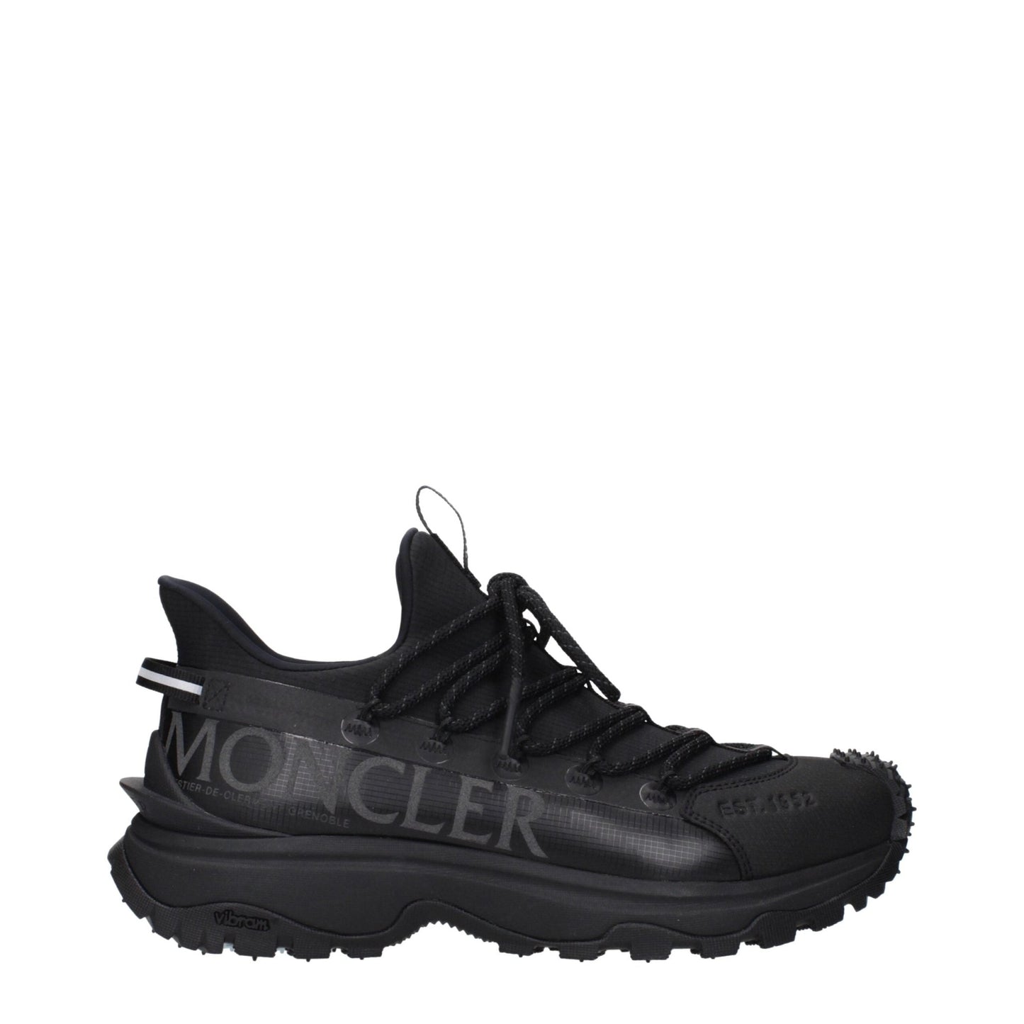Moncler Black Fabric Athletic Sneakers – EU40/US7 par Moncler | Disponible sur Sandy Store ByNet