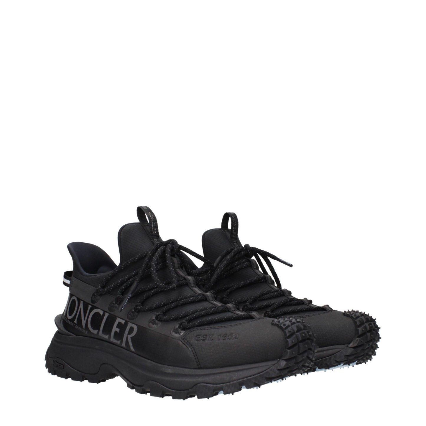 Moncler Black Fabric Athletic Sneakers – EU40/US7 par Moncler | Disponible sur Sandy Store ByNet