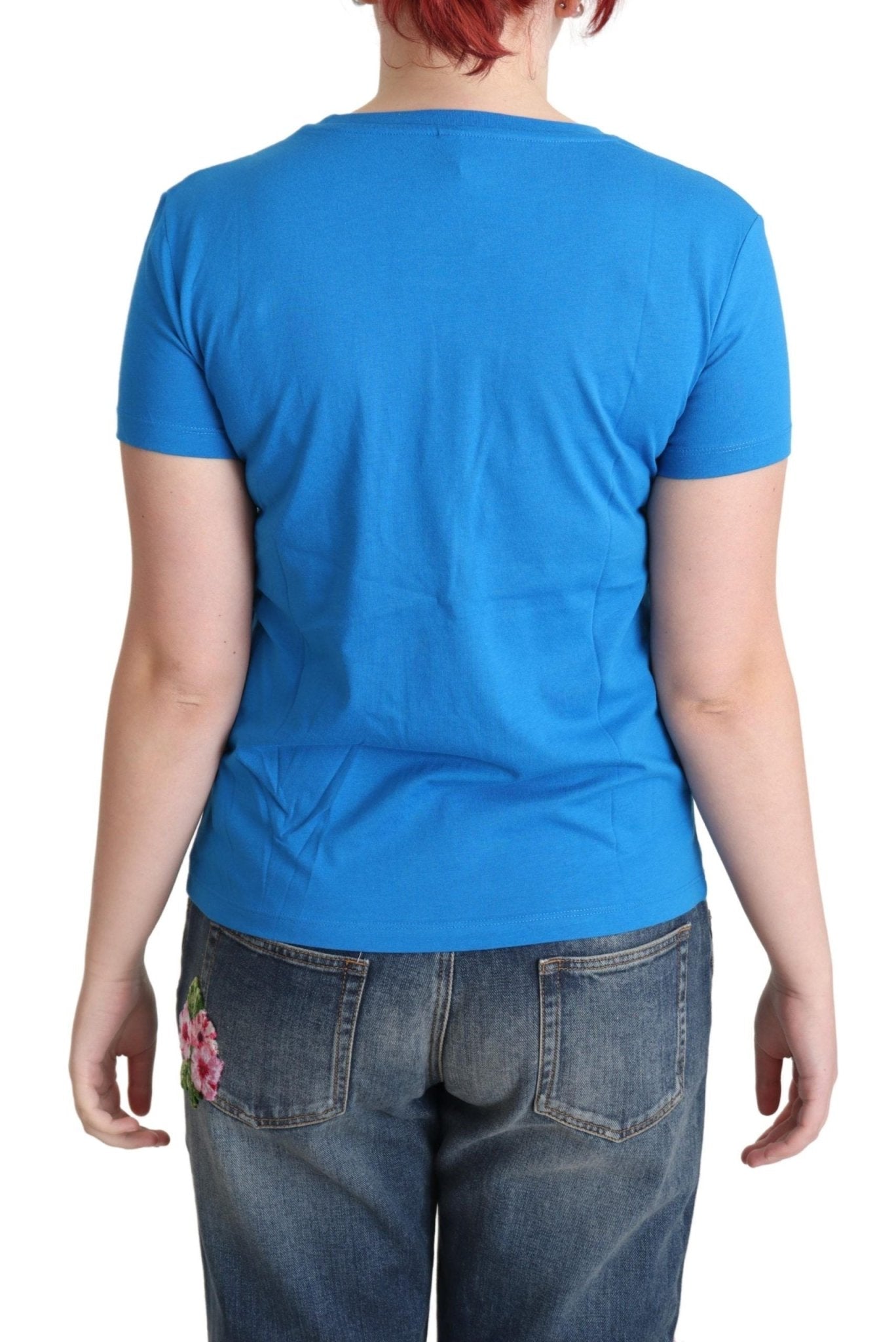 Moschino Chic Alphabet Cotton Tee in Blue - Sandy Store ByNet