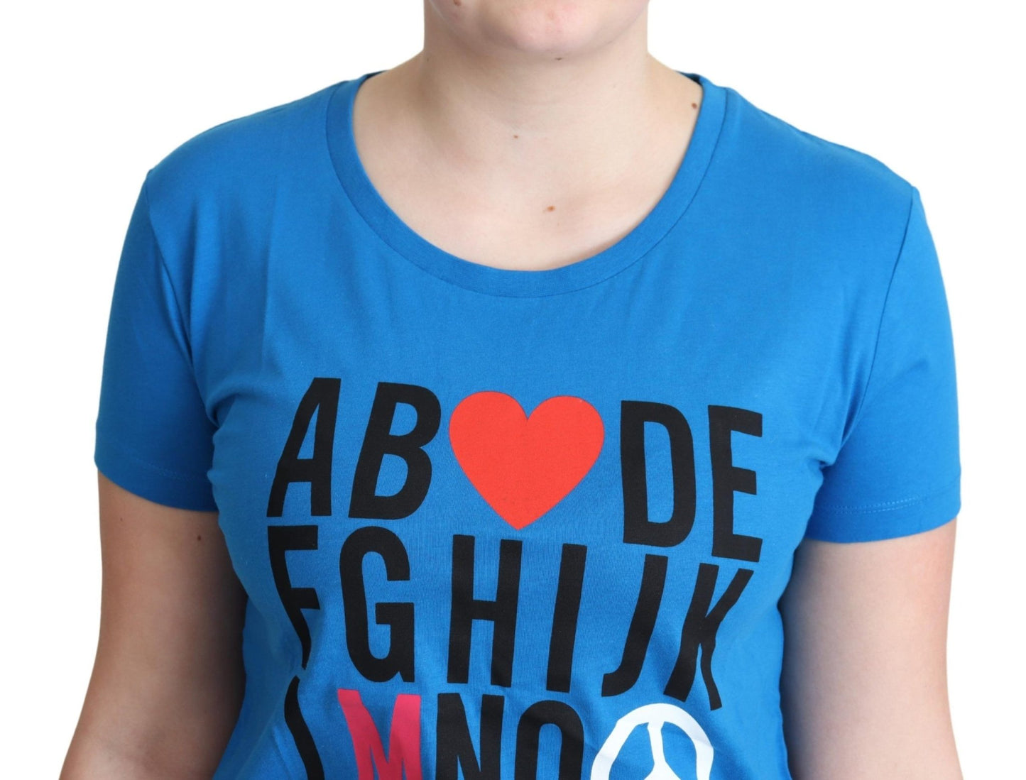 Moschino Chic Alphabet Cotton Tee in Blue - Sandy Store ByNet