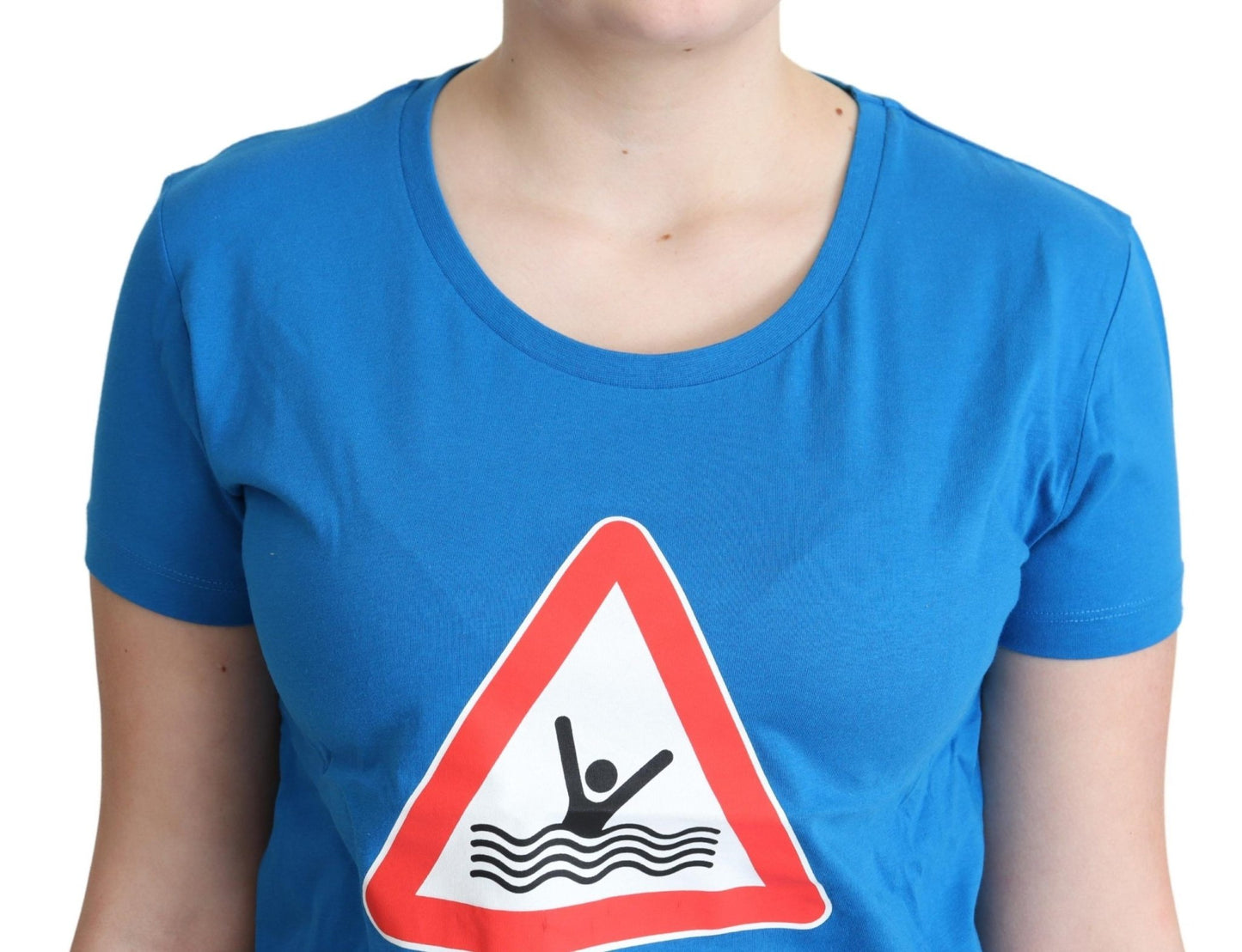 Moschino Chic Triangle Graphic Cotton Tee - Sandy Store ByNet