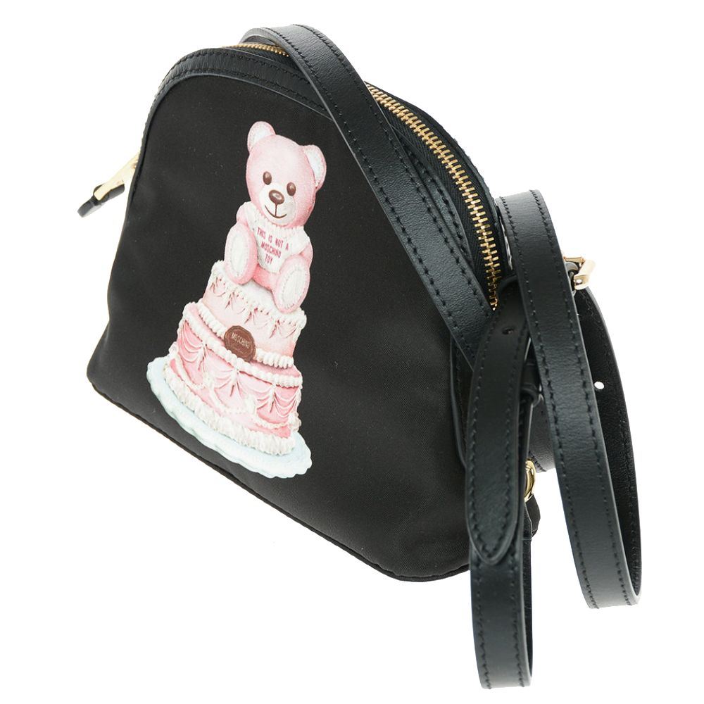 Moschino Couture Chic Teddy Bear Print Clutch with Calfskin Strap - Sandy Store ByNet