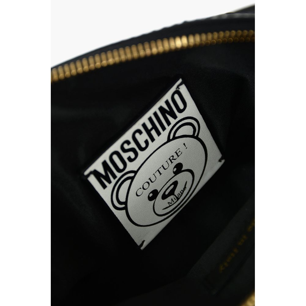 Moschino Couture Chic Teddy Bear Print Clutch with Calfskin Strap - Sandy Store ByNet