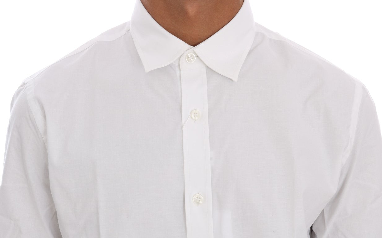 Moschino Elegant White Slim - Fit Cotton Shirt - Sandy Store ByNet