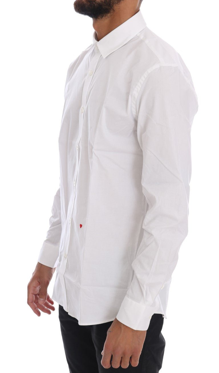 Moschino Elegant White Slim - Fit Cotton Shirt - Sandy Store ByNet