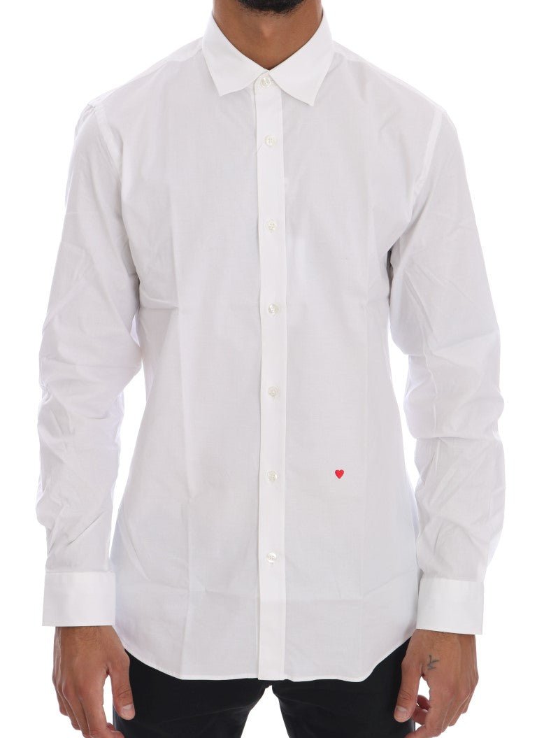 Moschino Elegant White Slim - Fit Cotton Shirt - Sandy Store ByNet