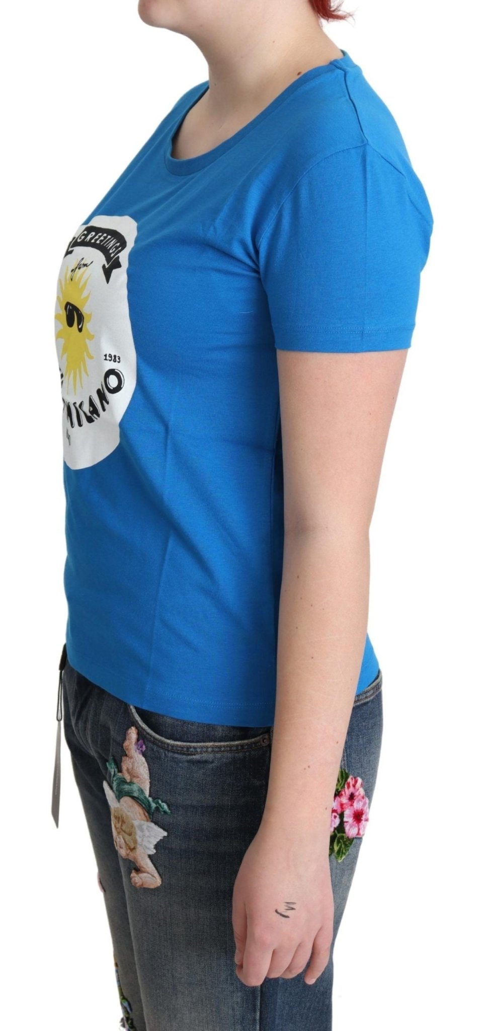 Moschino Sunny Milano Chic Round Neck Tee - Sandy Store ByNet
