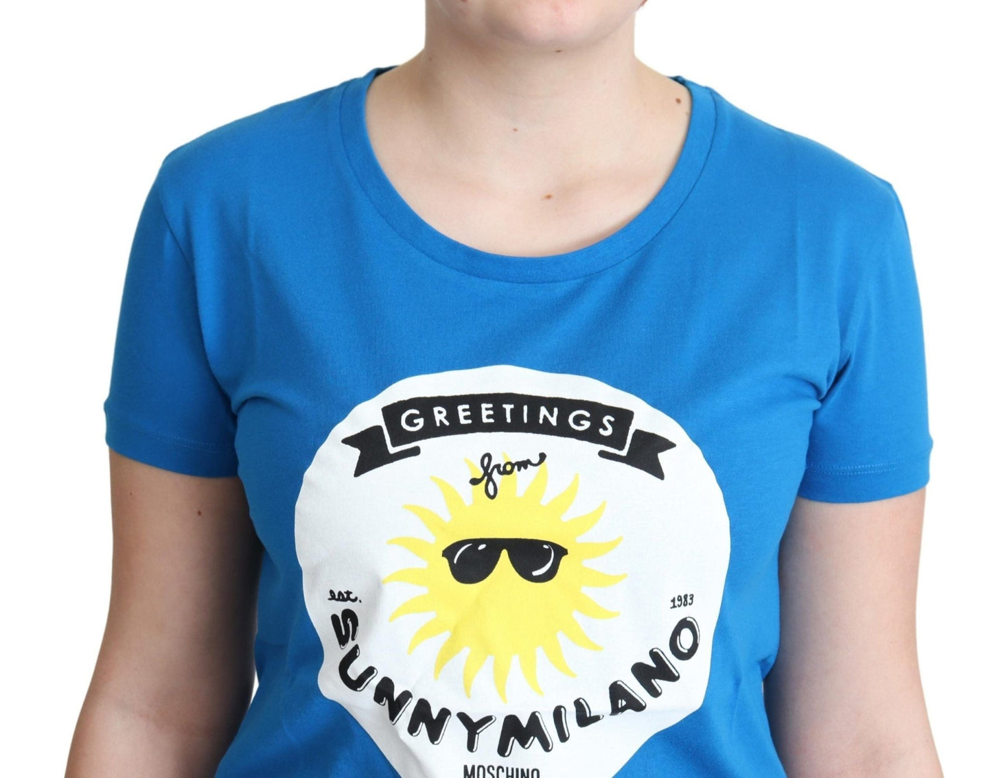 Moschino Sunny Milano Chic Round Neck Tee - Sandy Store ByNet