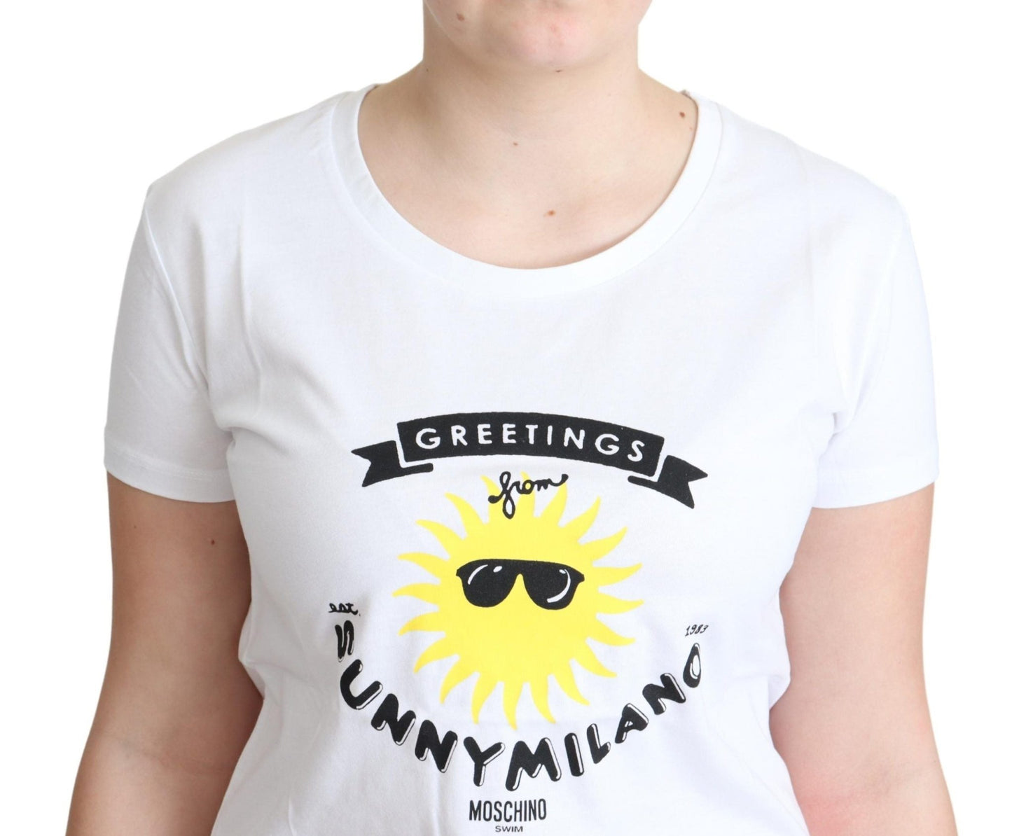 Moschino Sunny Milano Print Cotton Tee - Sandy Store ByNet