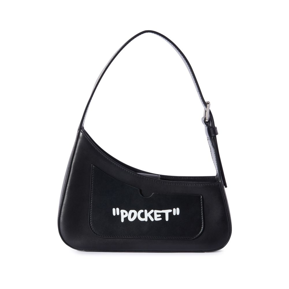 Off - White Black Leather Crossbody Bag - Sandy Store ByNet