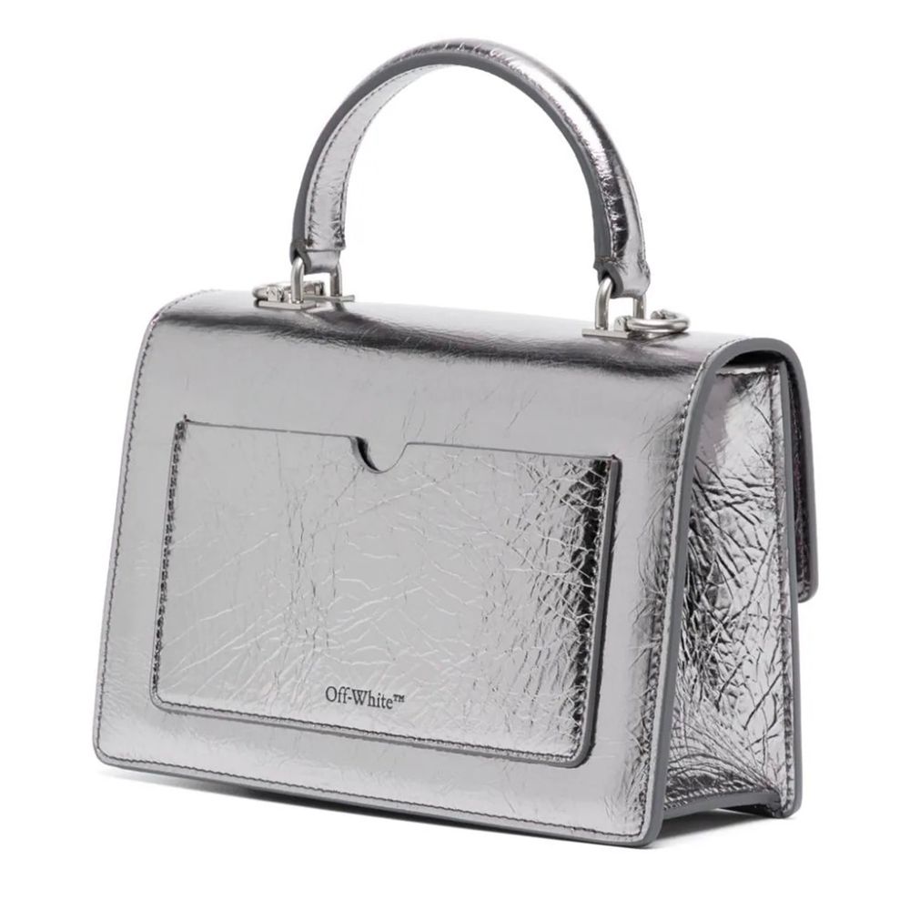Off - White Gray Leather Crossbody Bag - Sandy Store ByNet