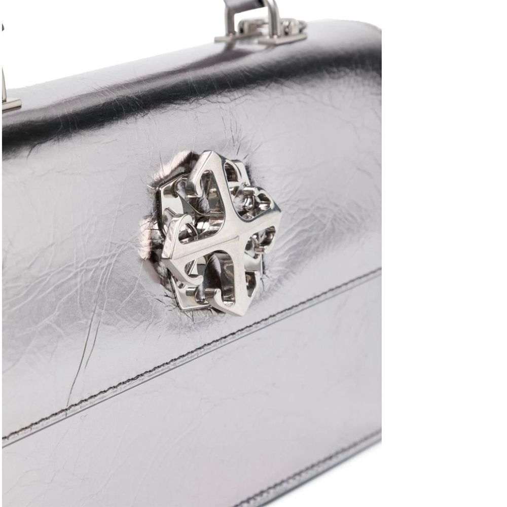 Off - White Gray Leather Crossbody Bag - Sandy Store ByNet