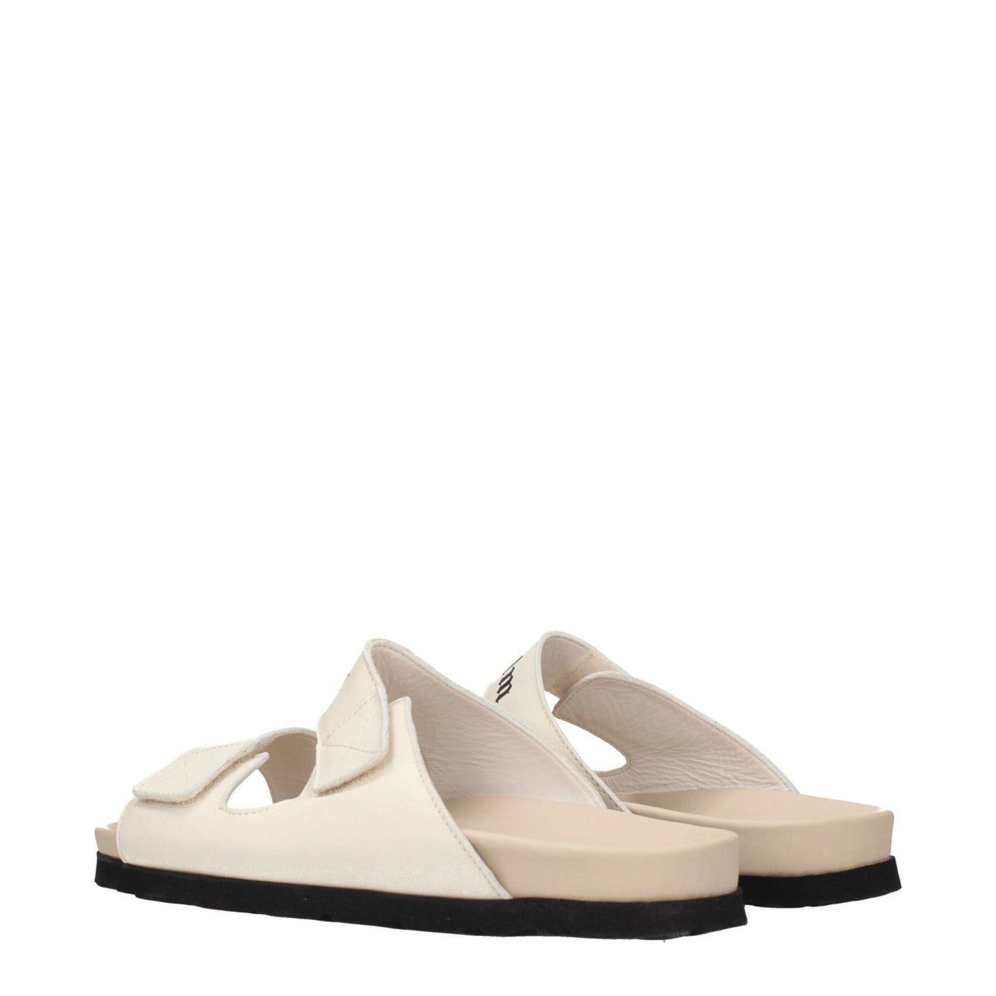 Palm Angels Beige Leather Slippers Sandals – EU40/US7 par Palm Angels | Disponible sur Sandy Store ByNet