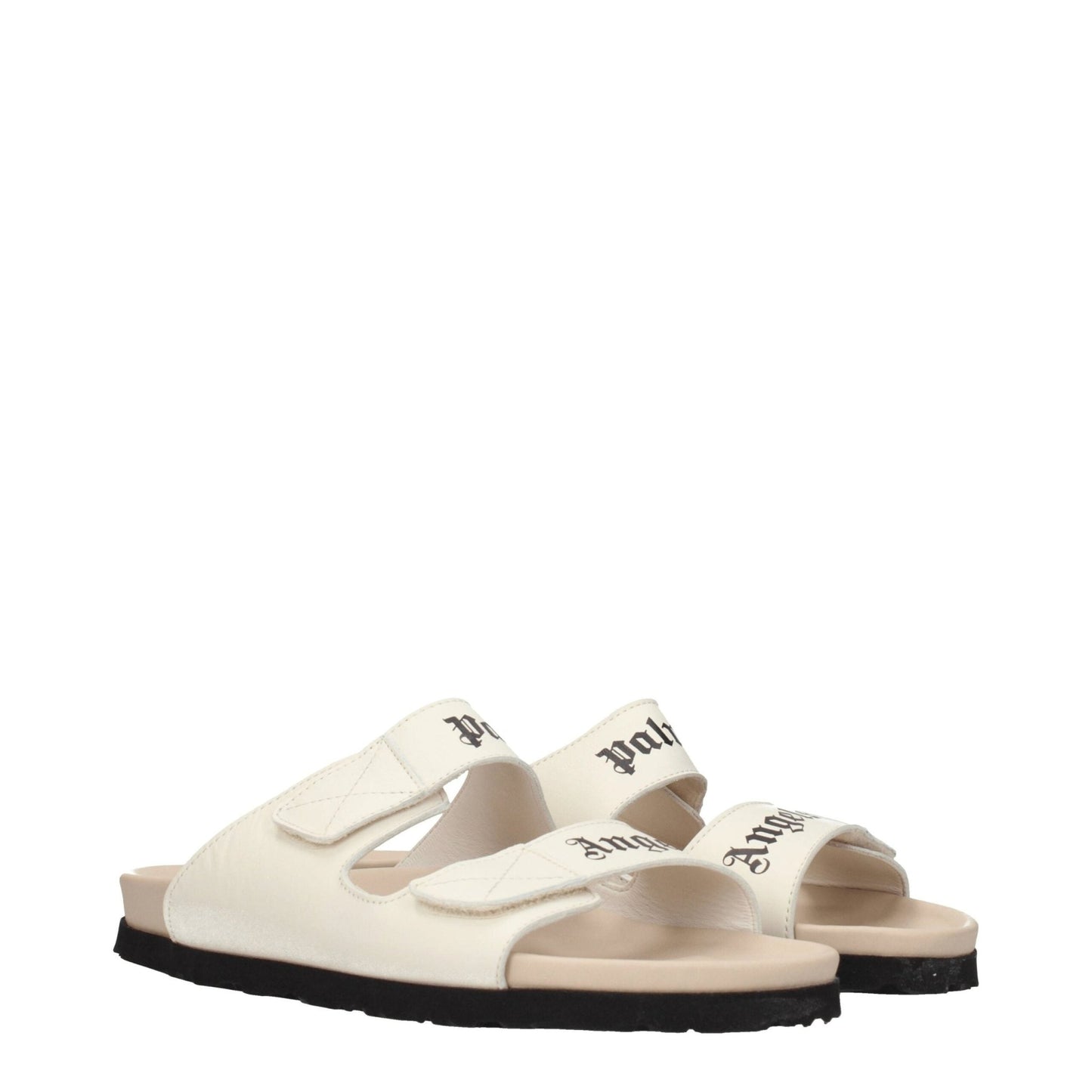 Palm Angels Beige Leather Slippers Sandals – EU40/US7 par Palm Angels | Disponible sur Sandy Store ByNet