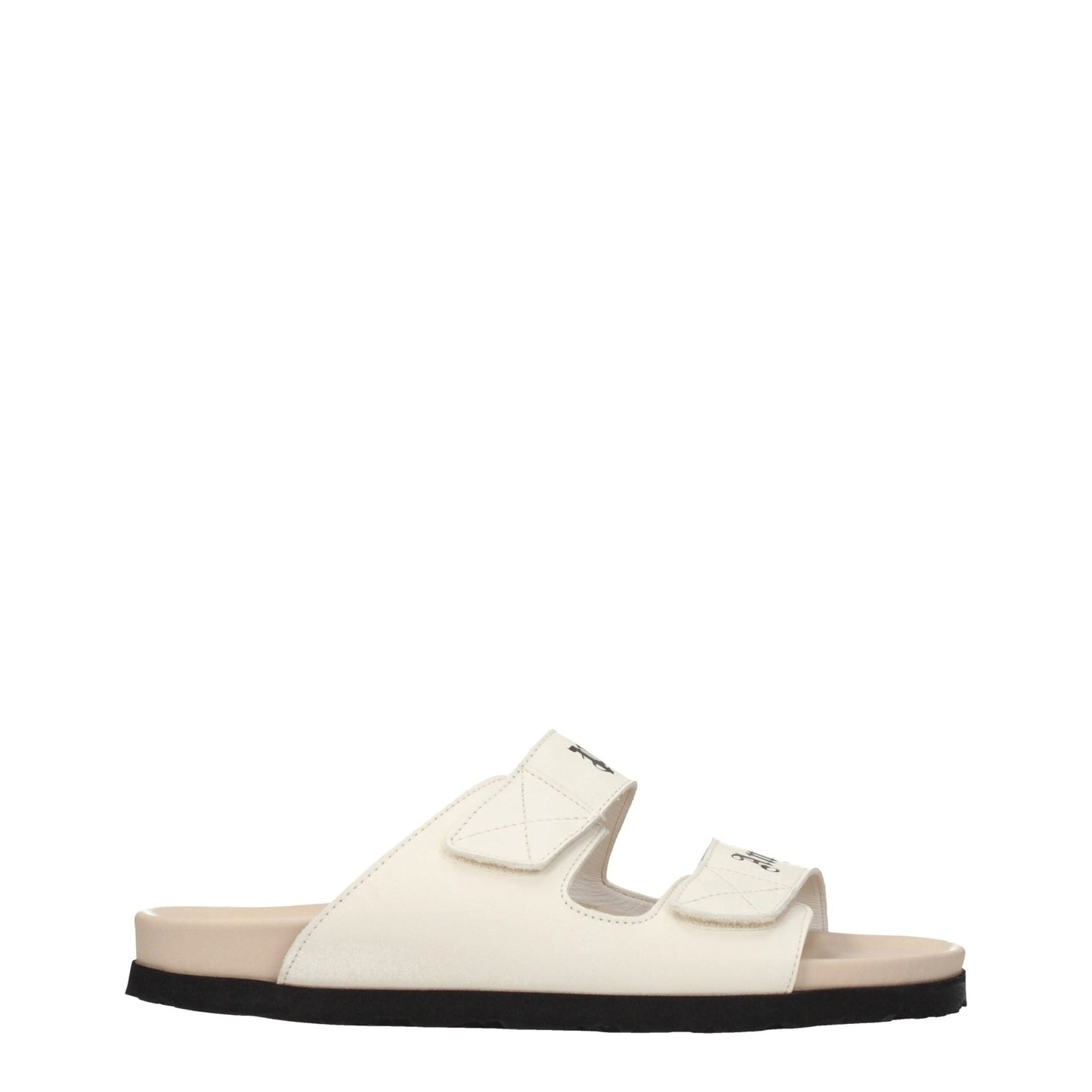 Palm Angels Beige Leather Slippers Sandals – EU40/US7 par Palm Angels | Disponible sur Sandy Store ByNet