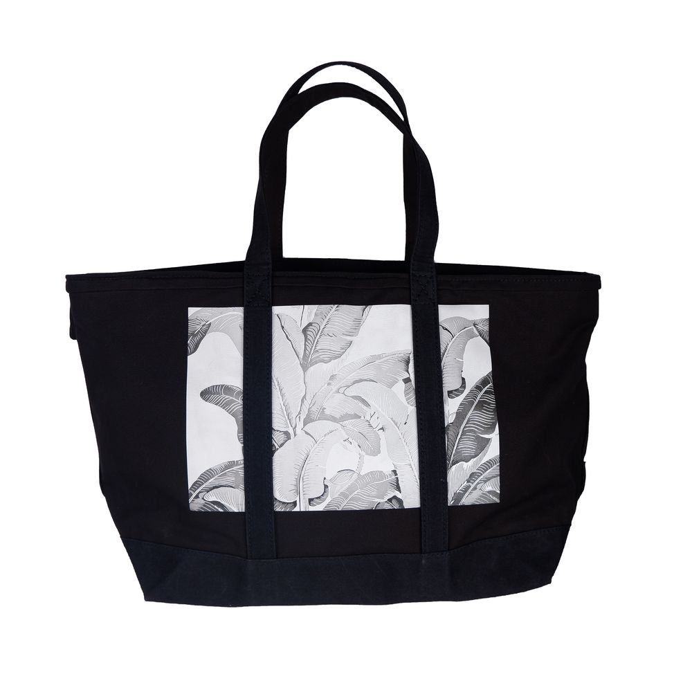 Palm Angels Chic Black Cotton Shoulder Bag - Sandy Store ByNet