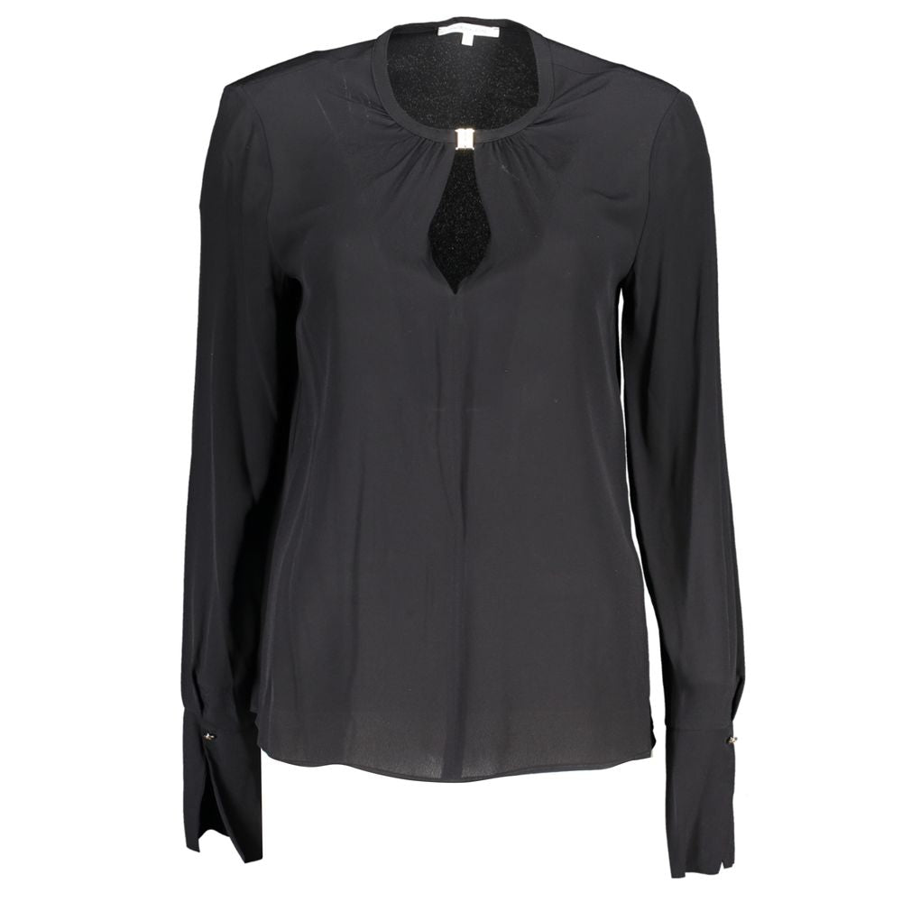 Patrizia Pepe Black Viscose Shirt – 40 par Patrizia Pepe | Disponible sur Sandy Store ByNet