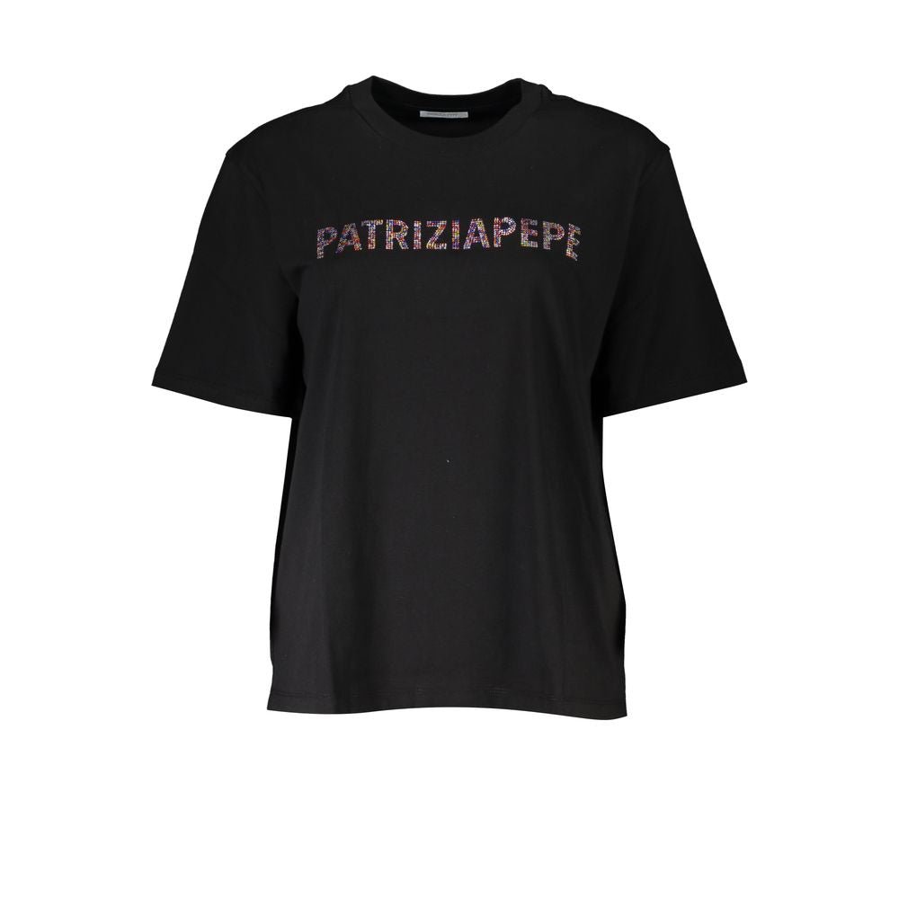 Patrizia Pepe Chic Rhinestone Crew Neck Tee - Sandy Store ByNet