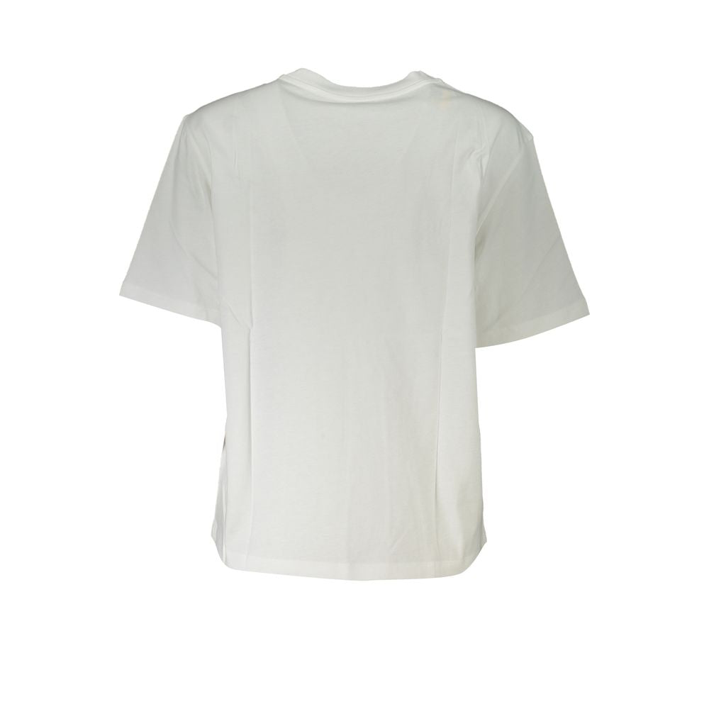 Patrizia Pepe Elegant Short Sleeve Crew Neck T-Shirt with Rhinestone Detail - Sandy Store ByNet