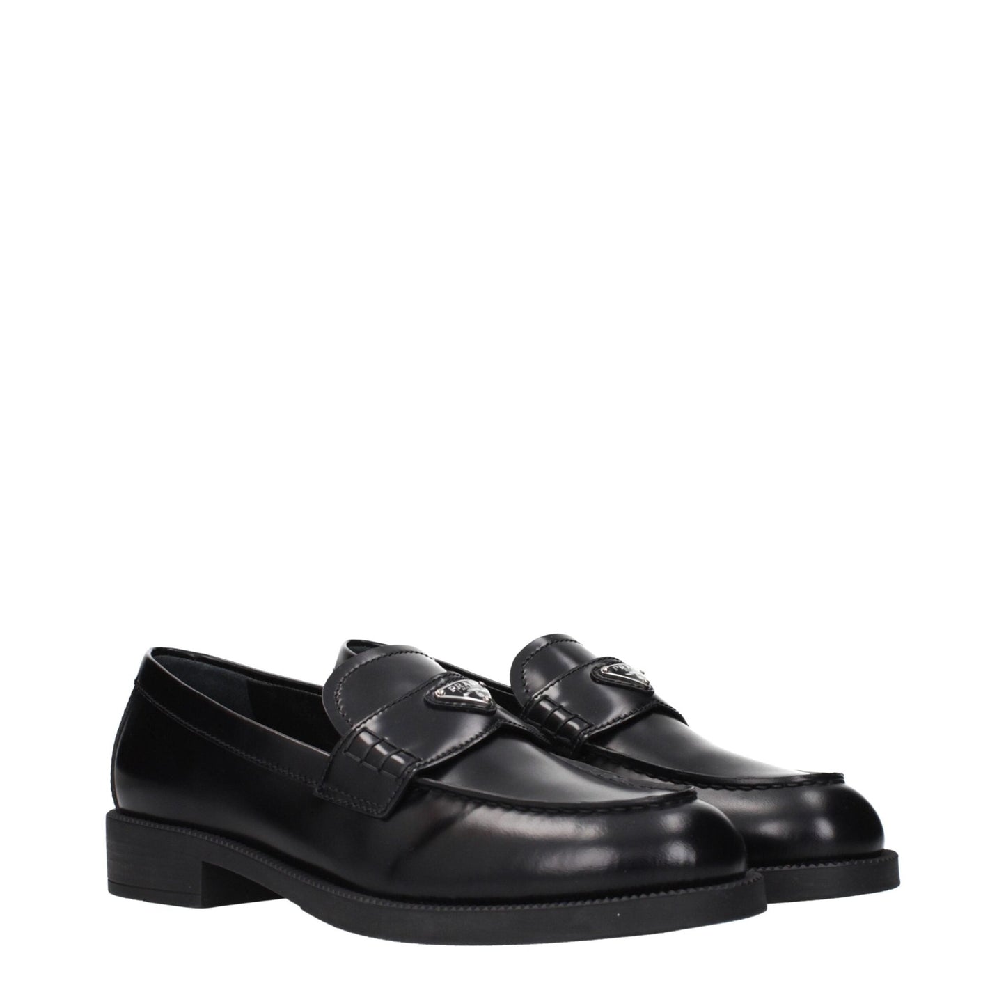 Prada Black Leather Slip - On Loafers – EU36.5/US6.5 par Prada | Disponible sur Sandy Store ByNet