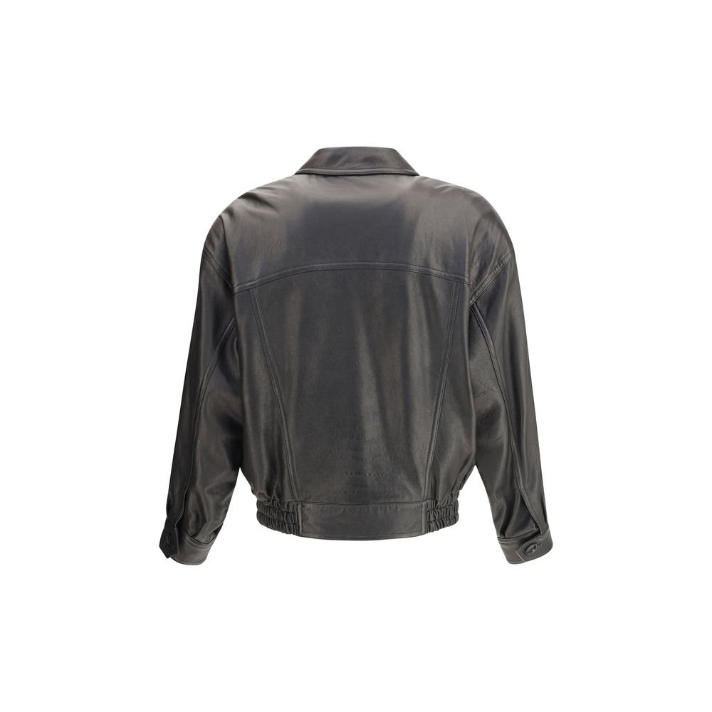 Saint Laurent Balloon Leather Jacket – IT48 | M par Saint Laurent | Disponible sur Sandy Store ByNet
