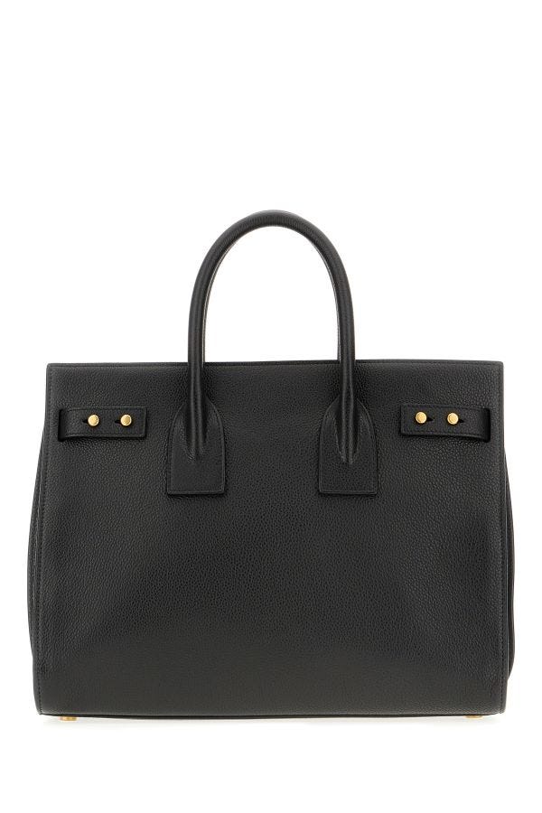 Saint Laurent Black Calf Leather Sac De Jour Handbag - Sandy Store ByNet