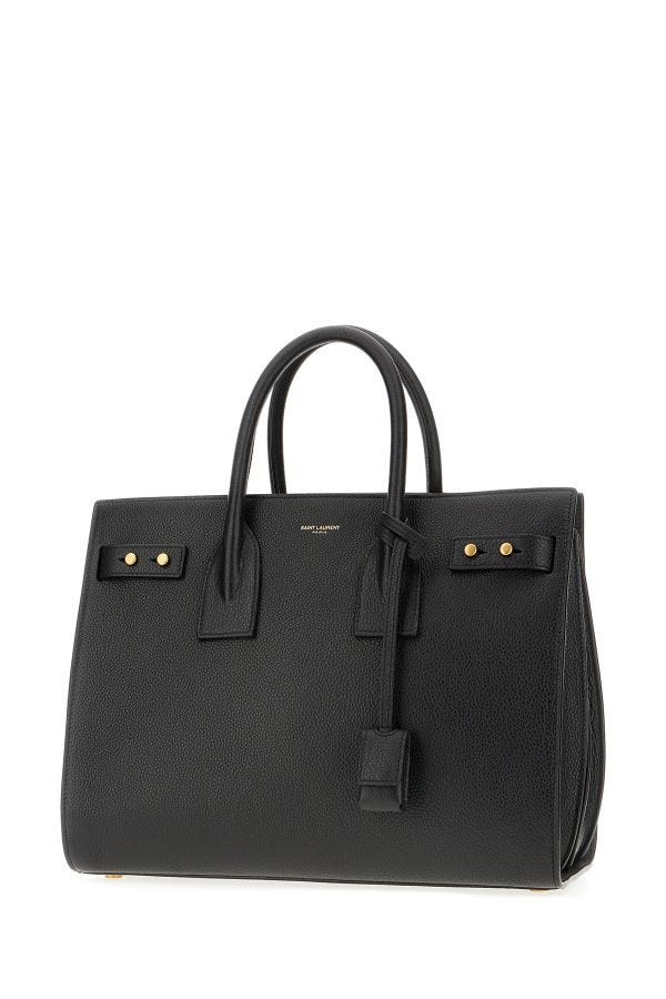 Saint Laurent Black Calf Leather Sac De Jour Handbag - Sandy Store ByNet