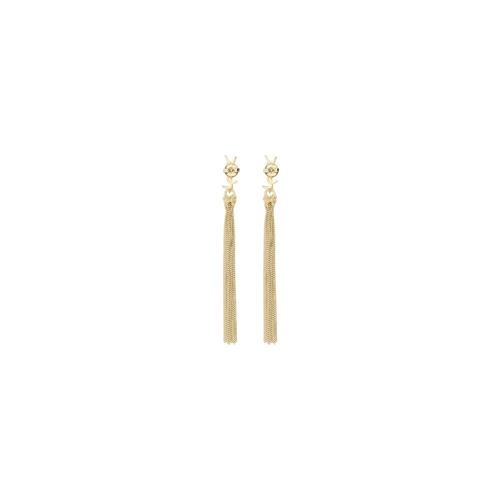 Saint Laurent Bo Pompons Chaines Brass Metal – One Size par Saint Laurent | Disponible sur Sandy Store ByNet