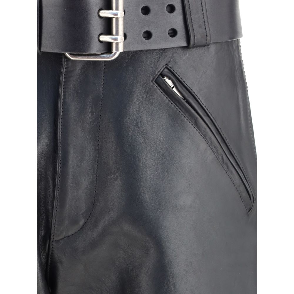 Saint Laurent Hammered leather belted Pants – IT48 | M par Saint Laurent | Disponible sur Sandy Store ByNet