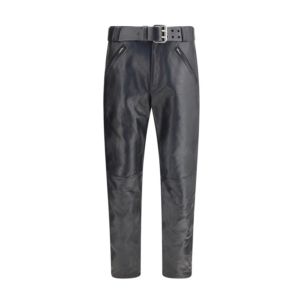 Saint Laurent Hammered leather belted Pants – IT48 | M par Saint Laurent | Disponible sur Sandy Store ByNet
