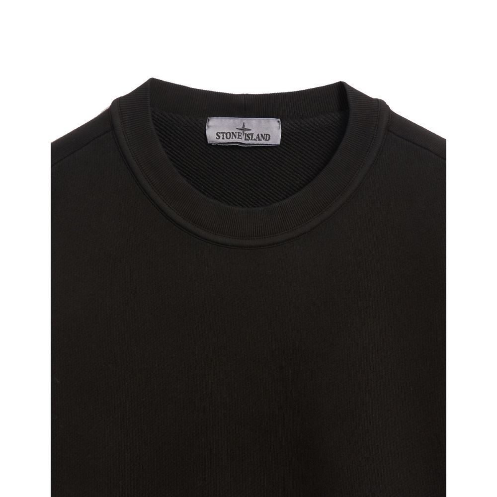 Stone Island Black Cotton Sweater - Sandy Store ByNet