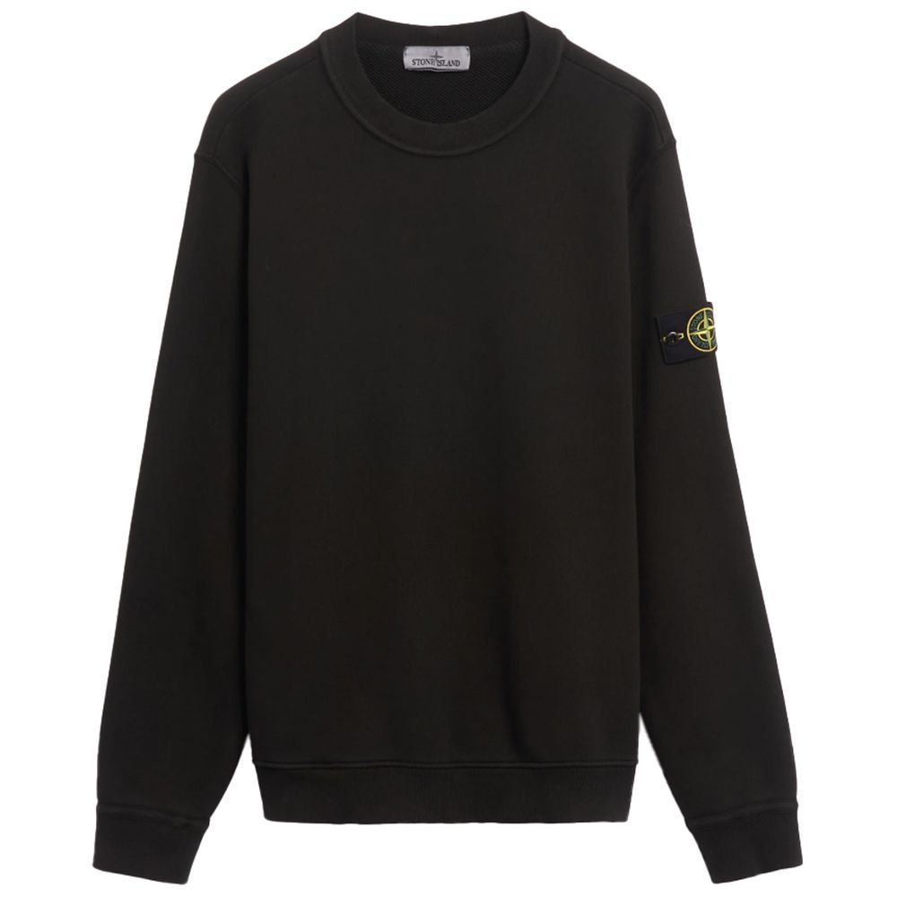 Stone Island Black Cotton Sweater - Sandy Store ByNet