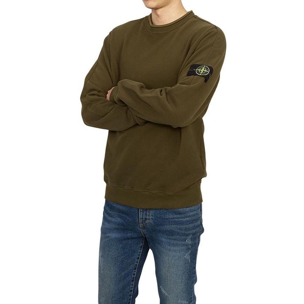 Stone Island Green Cotton Sweater - Sandy Store ByNet